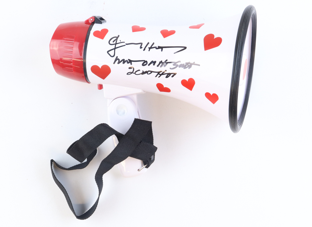 Jimmy Hart Signed Megaphone Inscribed "Mouth of the South" & "2005 HOF" (JSA) at PristineAuction.com Jimmy Hart Signed Megaphone Inscribed "Mouth of the South" & "2005 HOF" (JSA) at PristineAuction.com