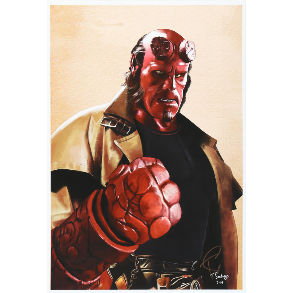"Hellboy" 13x19 Lithograph by Tony Santiago (PA) at PristineAuction.com