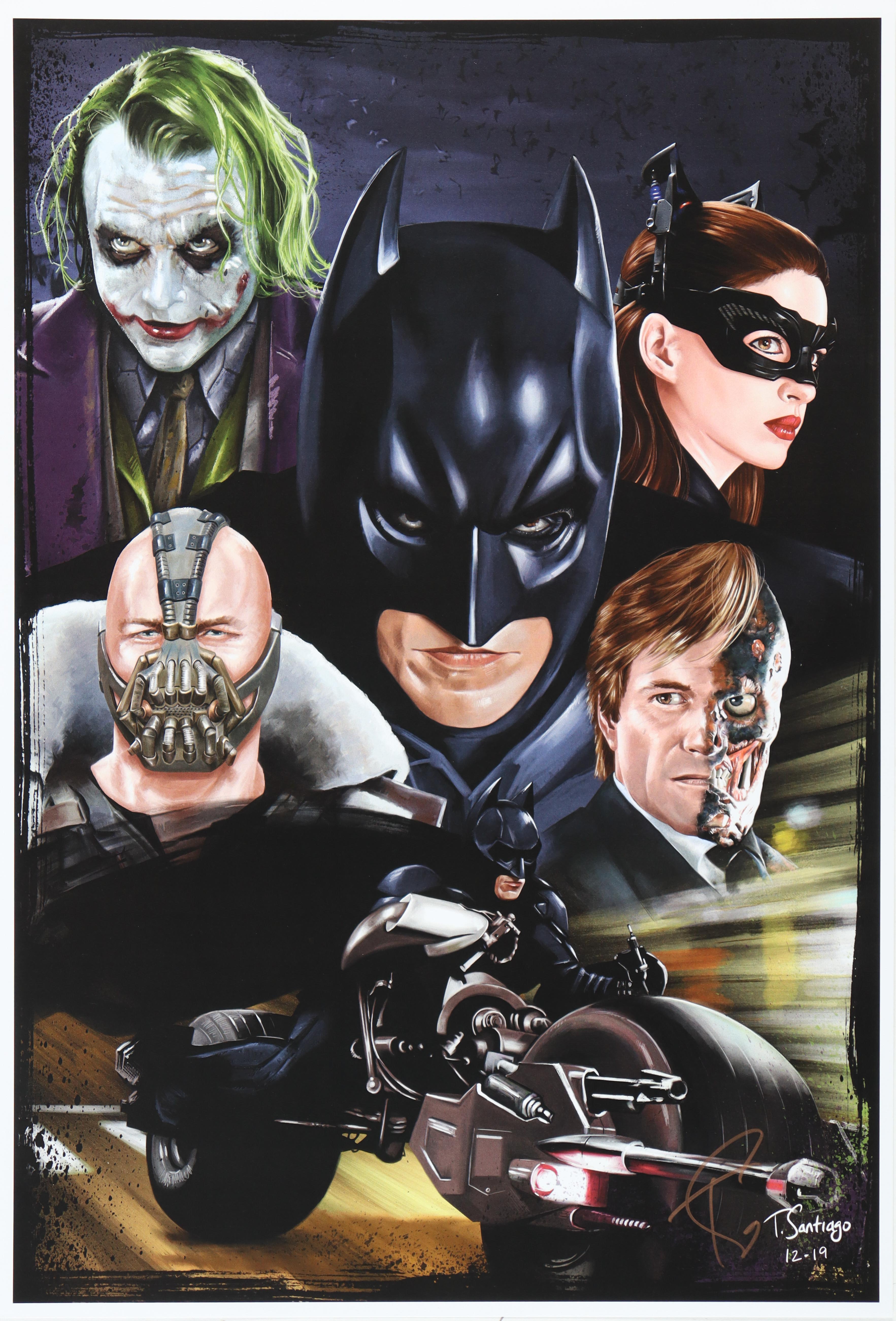 "Batman" DC Comics 13x19 Lithograph by Tony Santiago (PA) at PristineAuction.com "Batman" DC Comics 13x19 Lithograph by Tony Santiago (PA) at PristineAuction.com