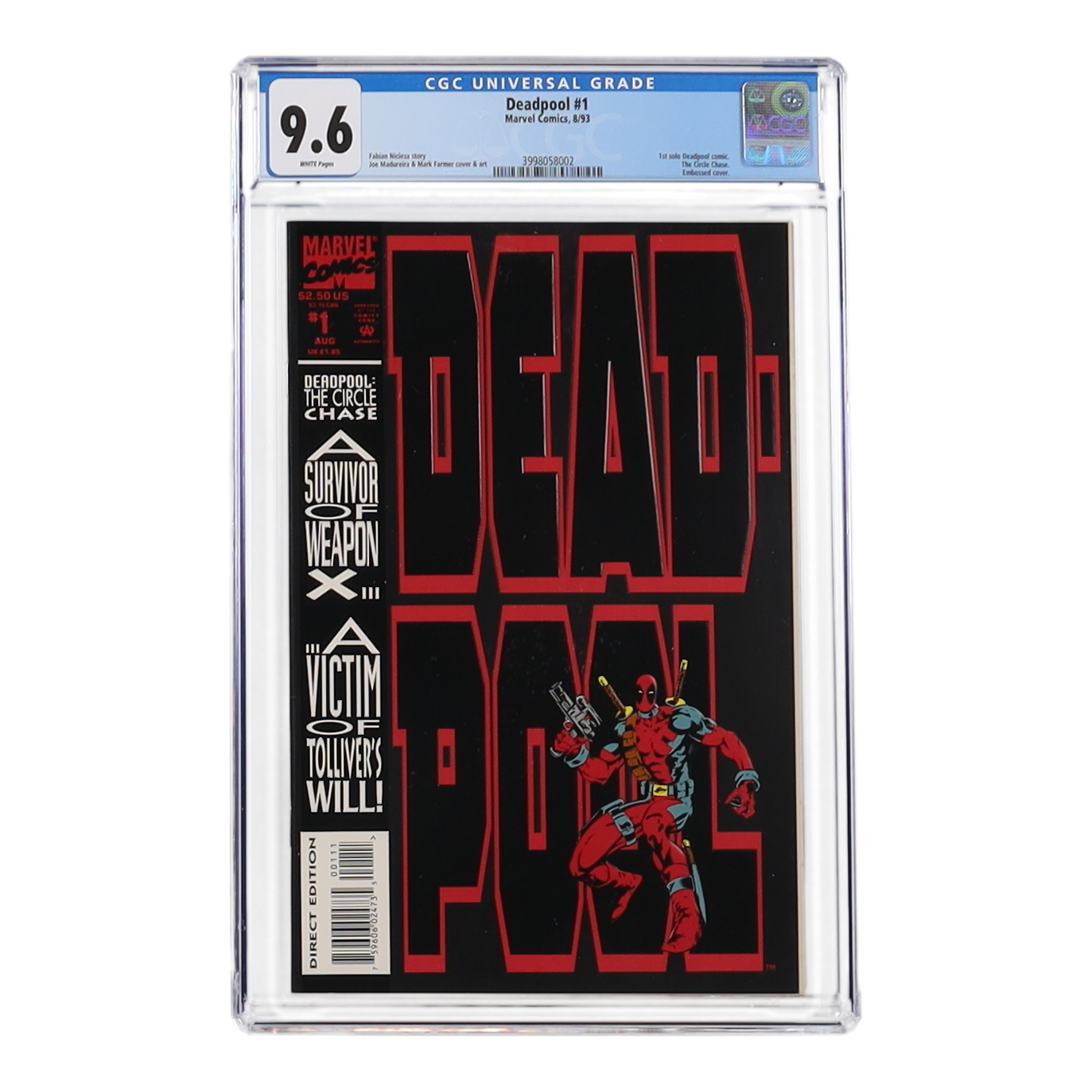 1993 "Deadpool" Issue #1 Marvel Book (CGC 9.6) at PristineAuction.com 1993 "Deadpool" Issue #1 Marvel Book (CGC 9.6) at PristineAuction.com