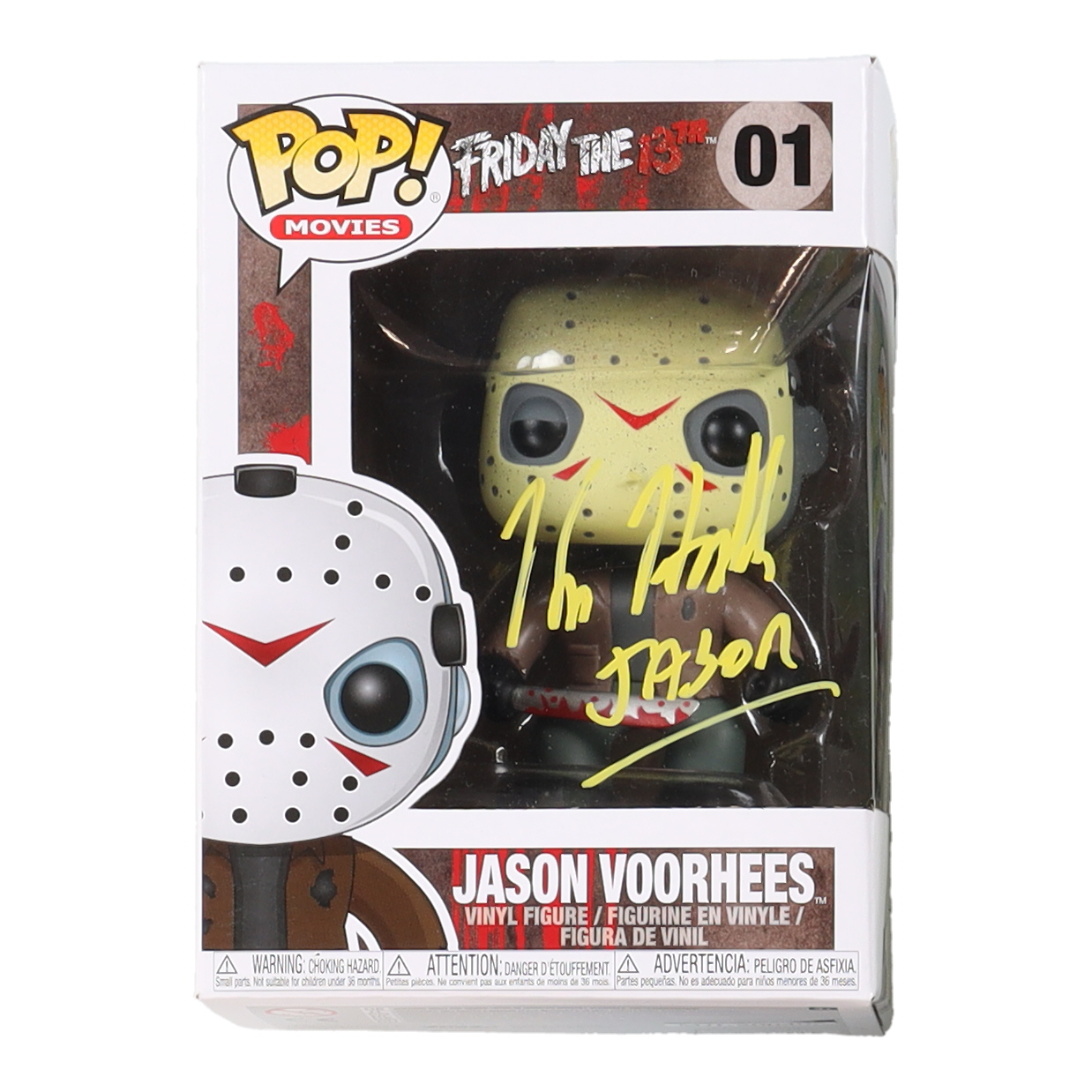 Kane Hodder Signed "Friday the 13th" #01 Jason Voorhees Funko Pop! Vinyl Figure (Beckett) at PristineAuction.com Kane Hodder Signed "Friday the 13th" #01 Jason Voorhees Funko Pop! Vinyl Figure (Beckett) at PristineAuction.com