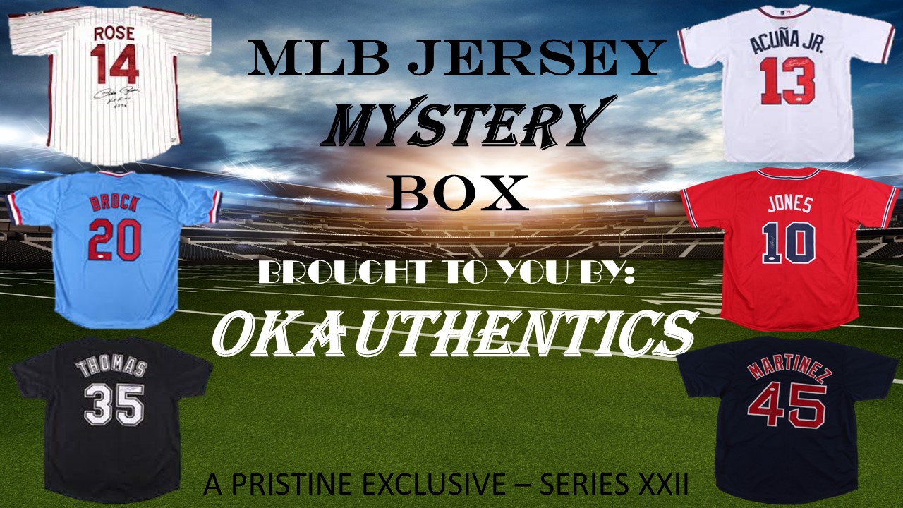 OKAUTHENTICS MLB Jersey Mystery Box - Series XXII (Ronald Acuna, Chipper Jones, Pete Rose, Pedro Martinez & Many More!!) at PristineAuction.com OKAUTHENTICS MLB Jersey Mystery Box - Series XXII (Ronald Acuna, Chipper Jones, Pete Rose, Pedro Martinez & Many More!!) at PristineAuction.com