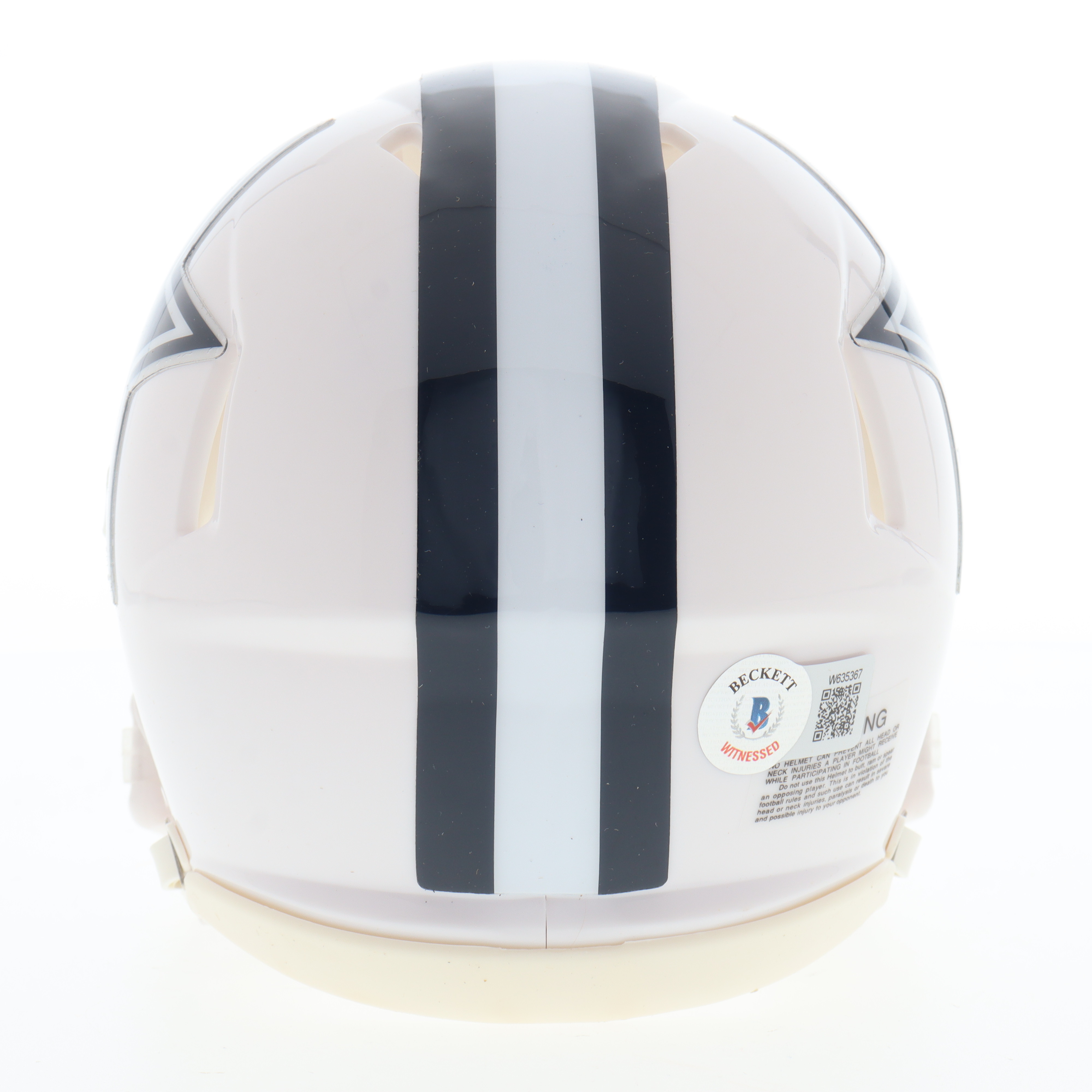 Dak Prescott Signed Cowboys Matte White Speed Mini Helmet (Beckett) at PristineAuction.com Dak Prescott Signed Cowboys Matte White Speed Mini Helmet (Beckett) at PristineAuction.com