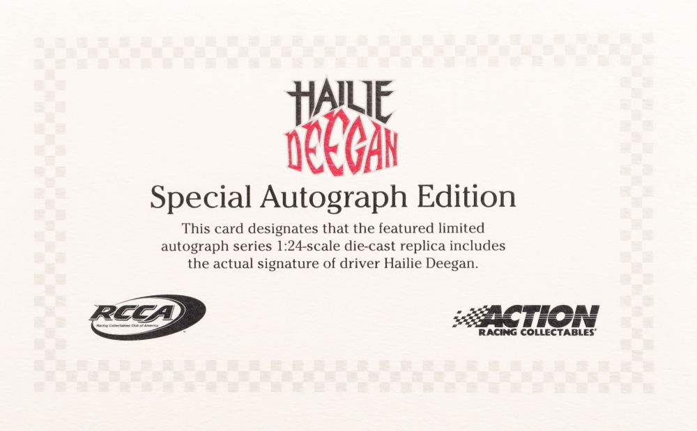 Hailie Deegan Signed LE NASCAR #1 Pristine Auction 2022 F150 - 1:24 Diecast Car | Truck (Deegan) at PristineAuction.com Hailie Deegan Signed LE NASCAR #1 Pristine Auction 2022 F150 - 1:24 Diecast Car | Truck (Deegan) at PristineAuction.com