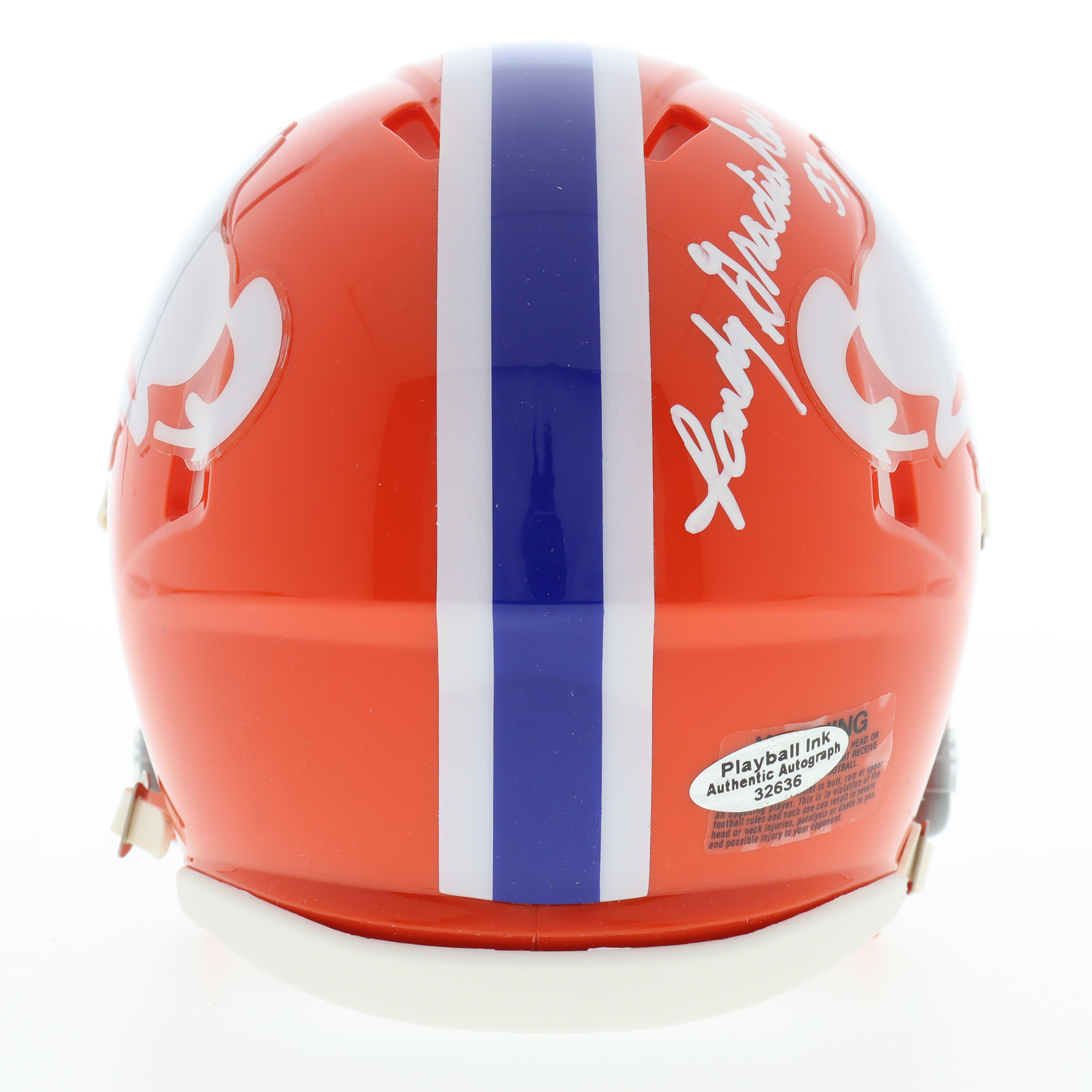 Randy Gradishar Signed Broncos Speed Mini Helmet (Playball Ink) at PristineAuction.com Randy Gradishar Signed Broncos Speed Mini Helmet (Playball Ink) at PristineAuction.com