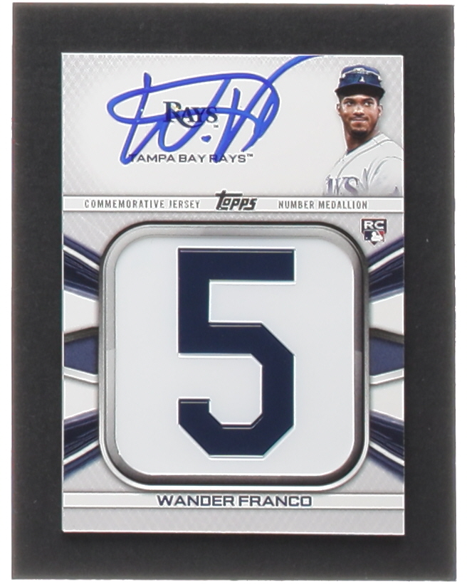 Wander Franco Signed 2022 Topps Commemorative Player Jersey Number Medallions #JNMWF RC (Franco) at PristineAuction.com Wander Franco Signed 2022 Topps Commemorative Player Jersey Number Medallions #JNMWF RC (Franco) at PristineAuction.com