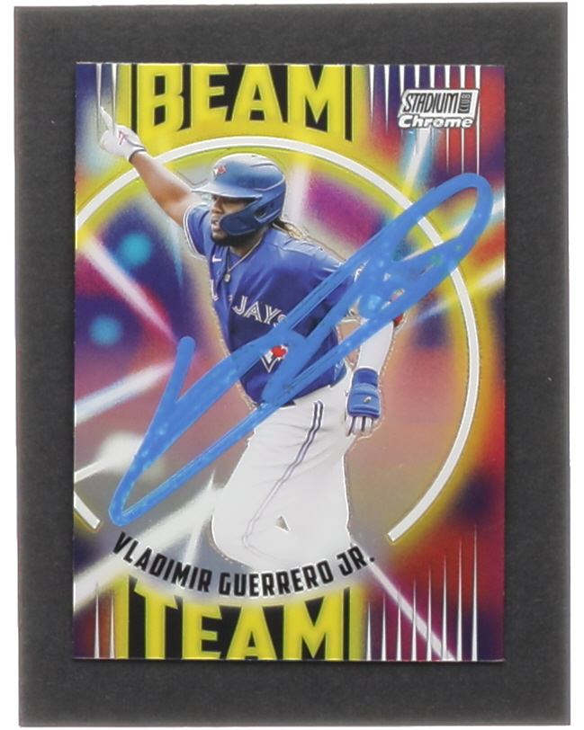 Vladimir Guerrero Jr. Signed 2022 Stadium Club Chrome Beam Team #BT15 (Guerrero Jr.) at PristineAuction.com Vladimir Guerrero Jr. Signed 2022 Stadium Club Chrome Beam Team #BT15 (Guerrero Jr.) at PristineAuction.com