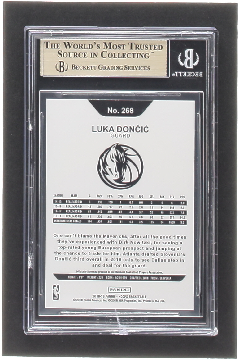 Luka Doncic 2018-19 Hoops #268 RC (BGS 9.5) at PristineAuction.com Luka Doncic 2018-19 Hoops #268 RC (BGS 9.5) at PristineAuction.com