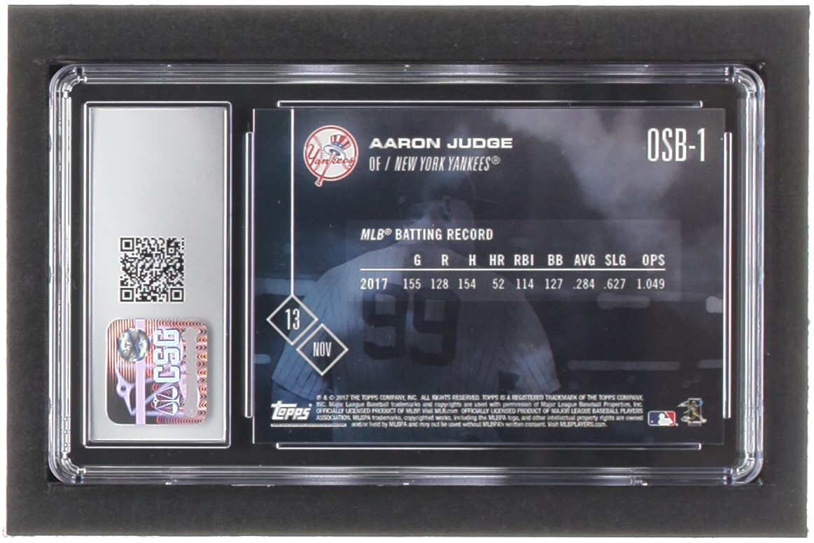 Aaron Judge 2017 Topps Now Offseason Bonus #OSB1 17 AL ROY Winner (CSG 10) at PristineAuction.com Aaron Judge 2017 Topps Now Offseason Bonus #OSB1 17 AL ROY Winner (CSG 10) at PristineAuction.com