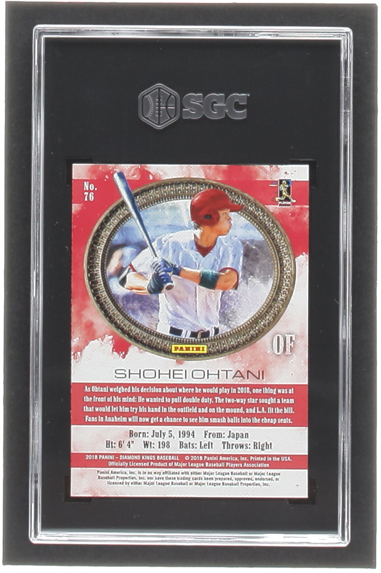 Shohei Ohtani 2018 Diamond Kings #76 RC (SGC 10) at PristineAuction.com Shohei Ohtani 2018 Diamond Kings #76 RC (SGC 10) at PristineAuction.com