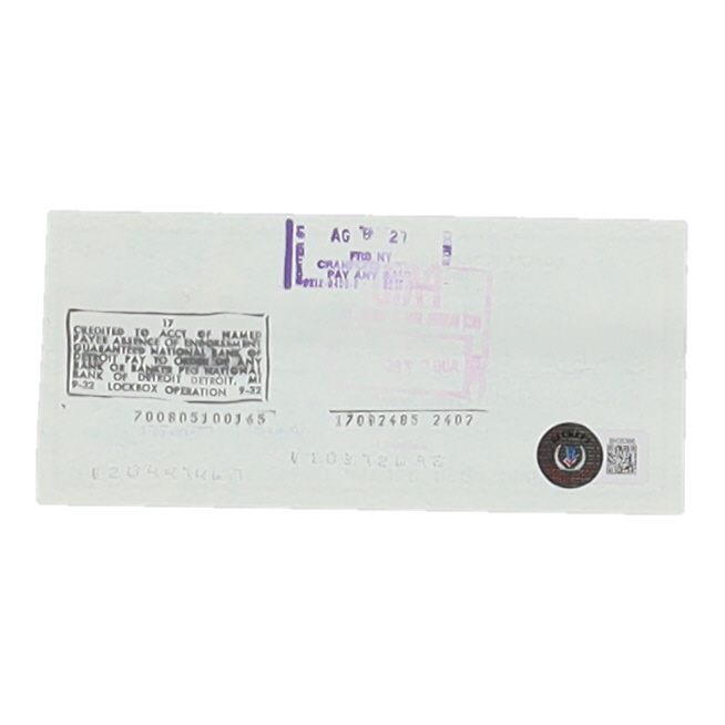 Bobby Thomson Signed 1985 Personal Check (Beckett) at PristineAuction.com Bobby Thomson Signed 1985 Personal Check (Beckett) at PristineAuction.com