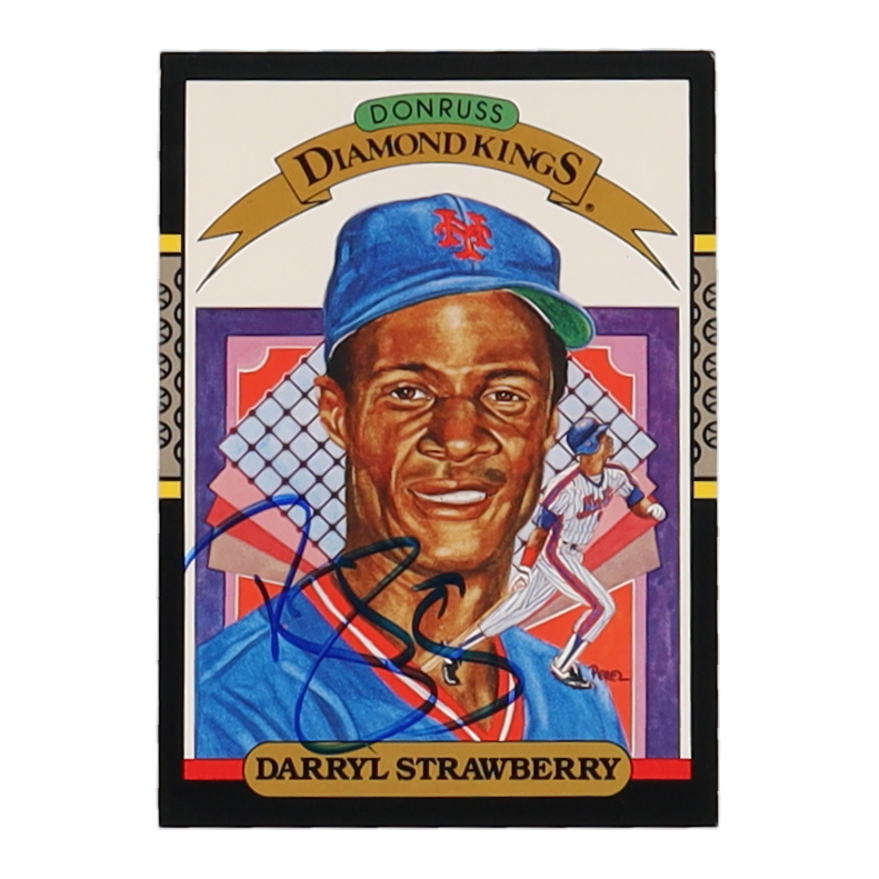 Darryl Strawberry Signed 1986 Leaf Jumbo #4 (Beckett) at PristineAuction.com Darryl Strawberry Signed 1986 Leaf Jumbo #4 (Beckett) at PristineAuction.com