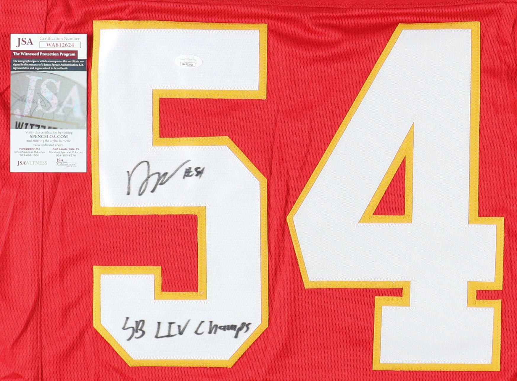 Damien Wilson Signed Jersey Inscribed "SB LIV Champs" (JSA) at PristineAuction.com Damien Wilson Signed Jersey Inscribed "SB LIV Champs" (JSA) at PristineAuction.com