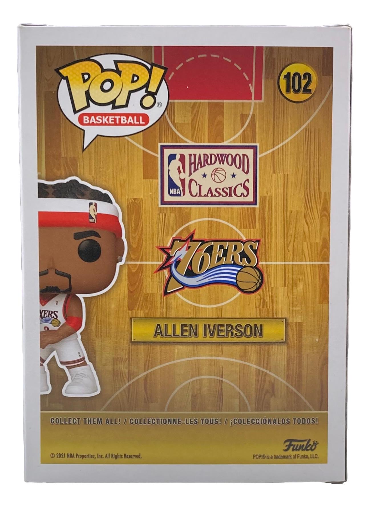 Allen Iverson Signed 76ers #102 Funko Pop! Vinyl Figure (JSA) at PristineAuction.com Allen Iverson Signed 76ers #102 Funko Pop! Vinyl Figure (JSA) at PristineAuction.com