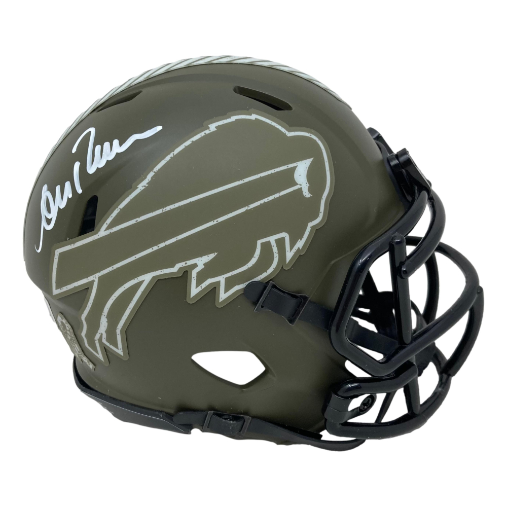 Andre Reed Signed Bills Salute to Service Alternate Speed Mini Helmet