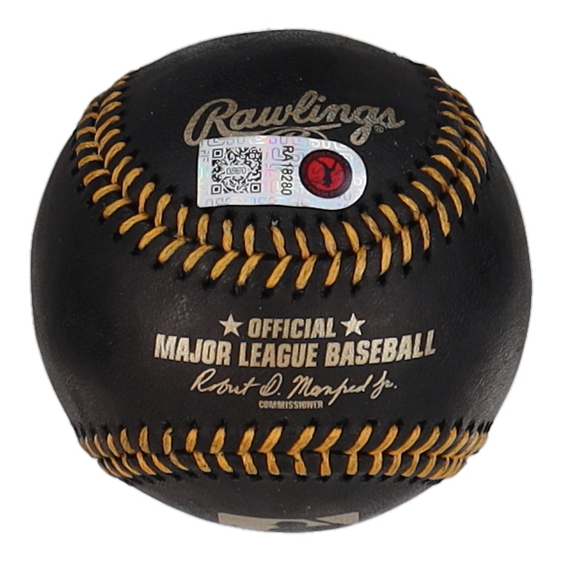 Ronald Acuna Jr. Signed OML Black Leather Baseball (Acuna Jr.) at PristineAuction.com Ronald Acuna Jr. Signed OML Black Leather Baseball (Acuna Jr.) at PristineAuction.com