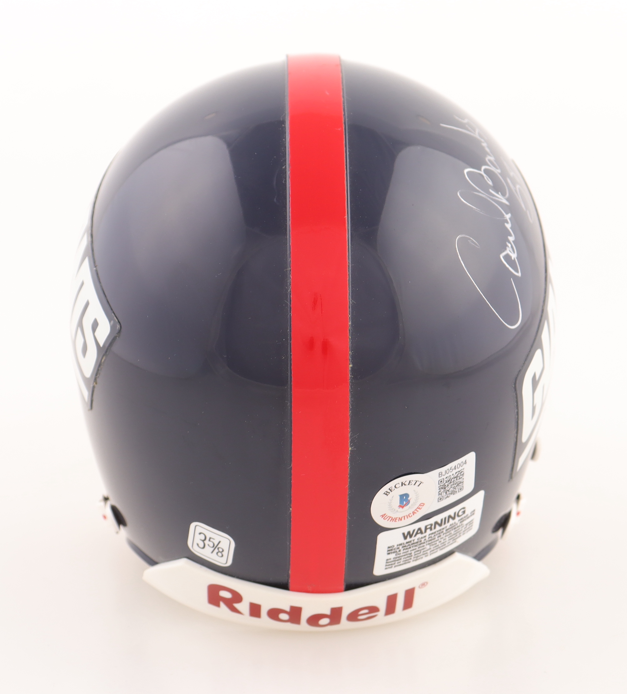 Carl Banks Signed Giants Throwback Mini Helmet (Beckett) at PristineAuction.com Carl Banks Signed Giants Throwback Mini Helmet (Beckett) at PristineAuction.com