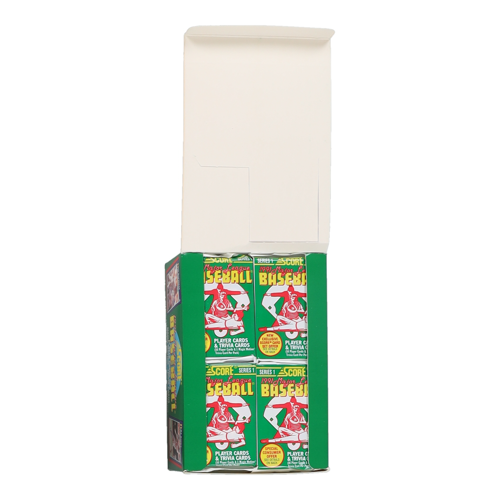 1991 Score Series 1 Baseball Wax Box with (36) Packs at PristineAuction.com 1991 Score Series 1 Baseball Wax Box with (36) Packs at PristineAuction.com