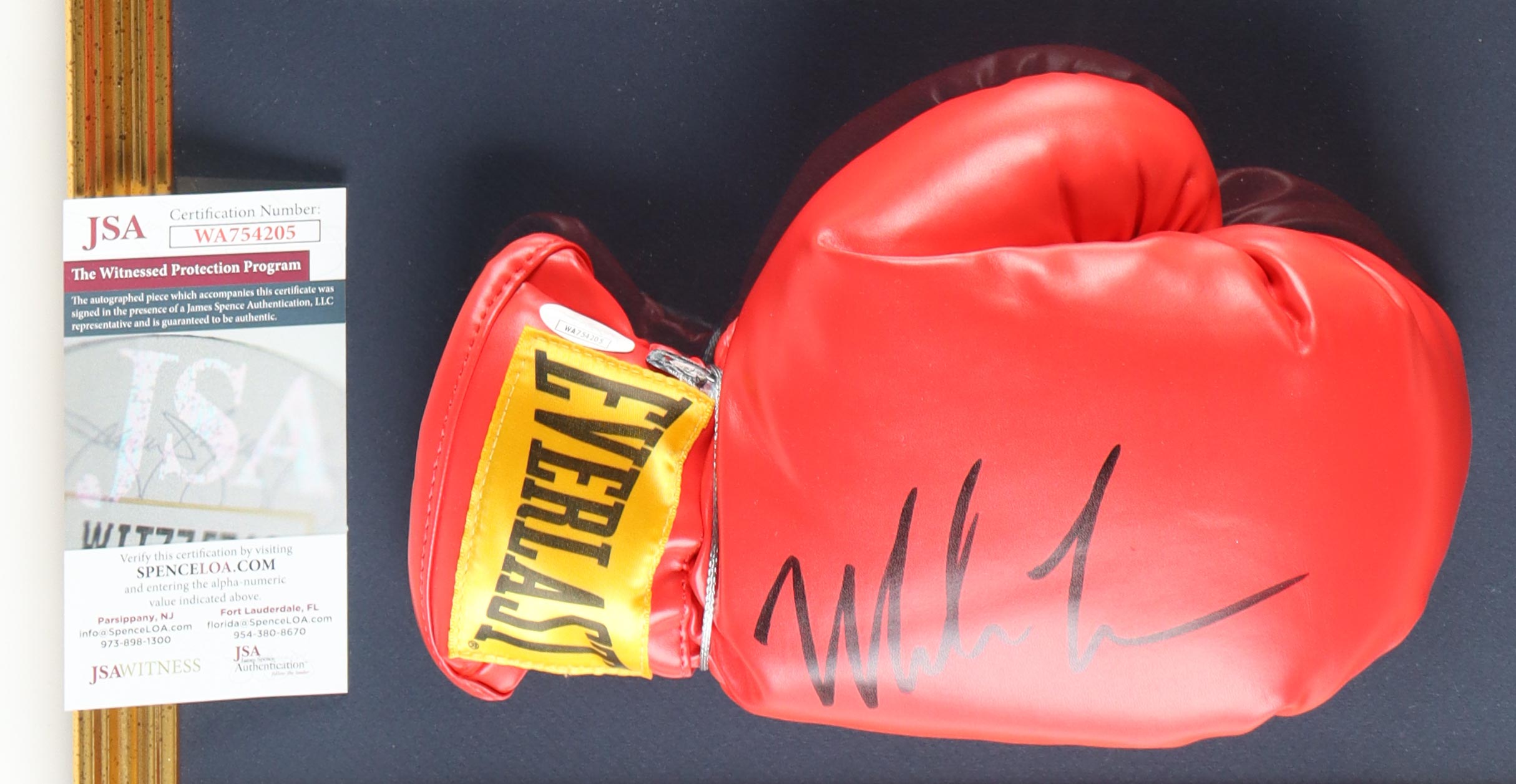 Mike Tyson Signed Custom Framed Everlast Boxing Glove with Art Print (JSA & Tyson) at PristineAuction.com Mike Tyson Signed Custom Framed Everlast Boxing Glove with Art Print (JSA & Tyson) at PristineAuction.com