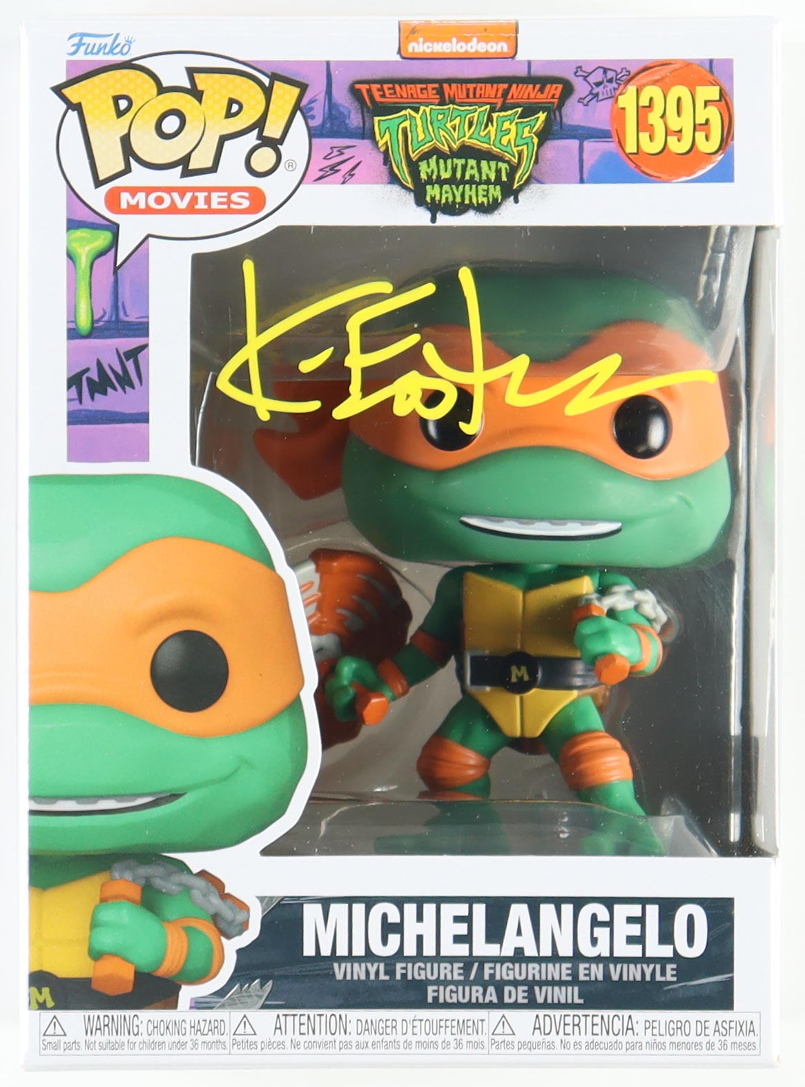 Kevin Eastman Signed "Teenage Mutant Ninja Turtles" Mutant Mayhem #1395 Michelangelo Funko Pop! Vinyl Figure (PA) at PristineAuction.com Kevin Eastman Signed "Teenage Mutant Ninja Turtles" Mutant Mayhem #1395 Michelangelo Funko Pop! Vinyl Figure (PA) at PristineAuction.com