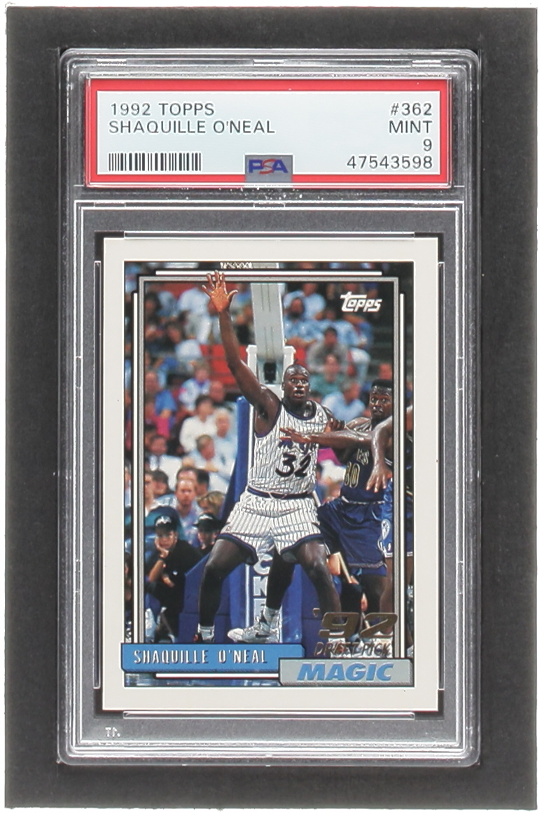 Shaquille O'Neal 1992-93 Topps #362 RC (PSA 9) at PristineAuction.com Shaquille O'Neal 1992-93 Topps #362 RC (PSA 9) at PristineAuction.com