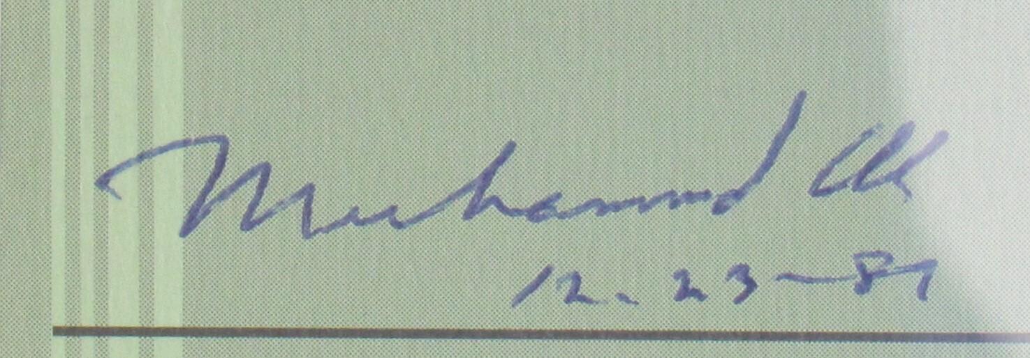 Muhammad Ali Signed 16x17 Custom Framed Photo Display with Islam Pamphlet (JSA LOA) at PristineAuction.com Muhammad Ali Signed 16x17 Custom Framed Photo Display with Islam Pamphlet (JSA LOA) at PristineAuction.com