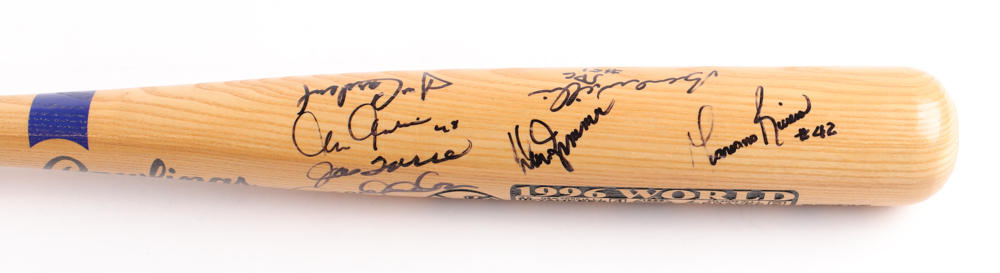1996 Yankees World Series Champions LE Rawlings Adirondack Baseball Bat Team-Signed By (8) With Derek Jeter, Mariano Rivera, Tino Martinez, Don Zimmer (JSA) at PristineAuction.com 1996 Yankees World Series Champions LE Rawlings Adirondack Baseball Bat Team-Signed By (8) With Derek Jeter, Mariano Rivera, Tino Martinez, Don Zimmer (JSA) at PristineAuction.com
