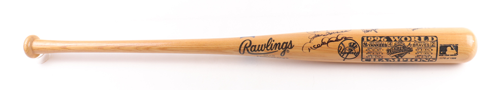 1996 Yankees World Series Champions LE Rawlings Adirondack Baseball Bat Team-Signed By (8) With Derek Jeter, Mariano Rivera, Tino Martinez, Don Zimmer (JSA) at PristineAuction.com 1996 Yankees World Series Champions LE Rawlings Adirondack Baseball Bat Team-Signed By (8) With Derek Jeter, Mariano Rivera, Tino Martinez, Don Zimmer (JSA) at PristineAuction.com