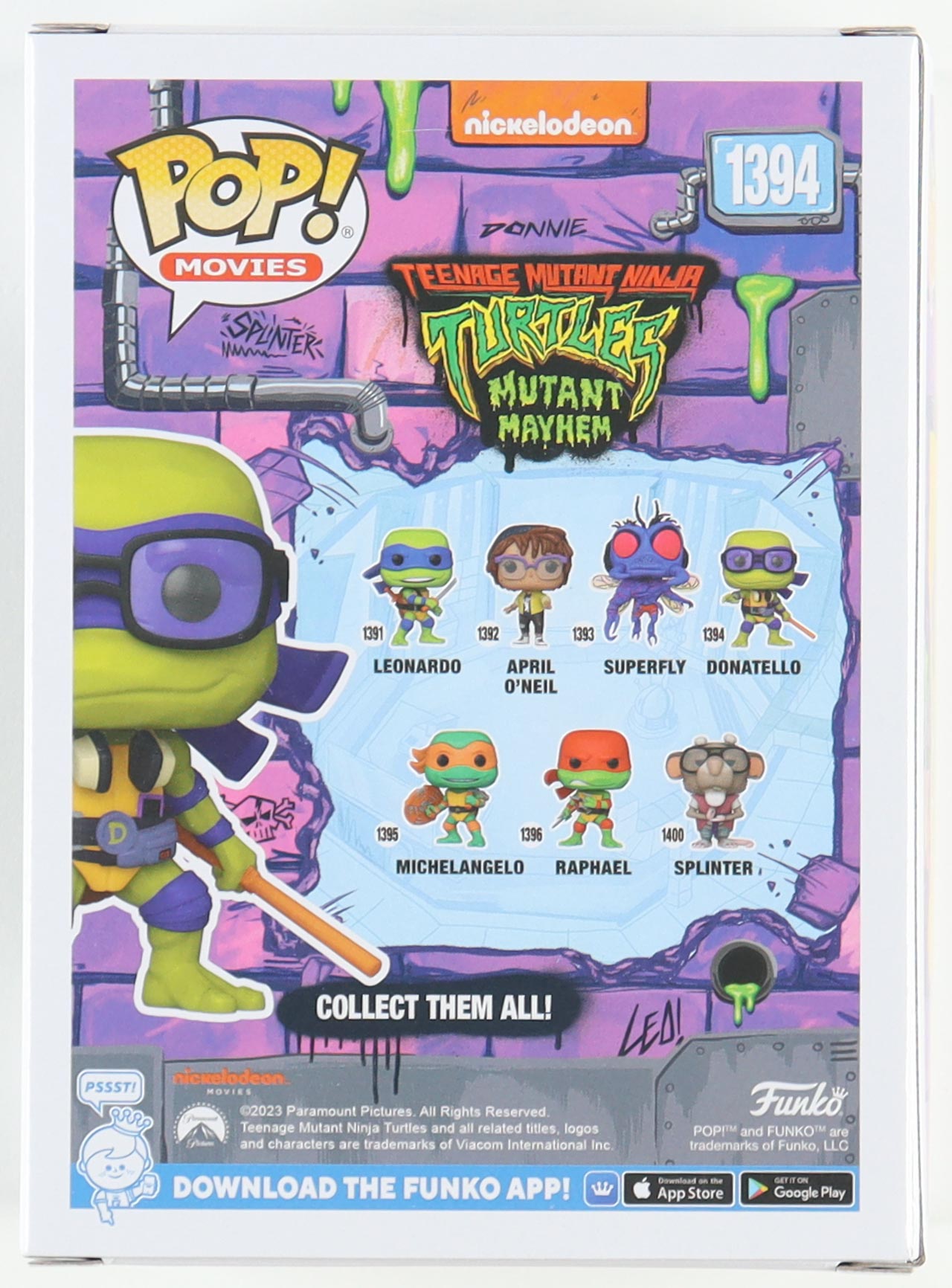 Kevin Eastman Signed "Teenage Mutant Ninja Turtles" Mutant Mayhem #1394 Donatello Funko Pop! Vinyl Figure (PA) at PristineAuction.com Kevin Eastman Signed "Teenage Mutant Ninja Turtles" Mutant Mayhem #1394 Donatello Funko Pop! Vinyl Figure (PA) at PristineAuction.com