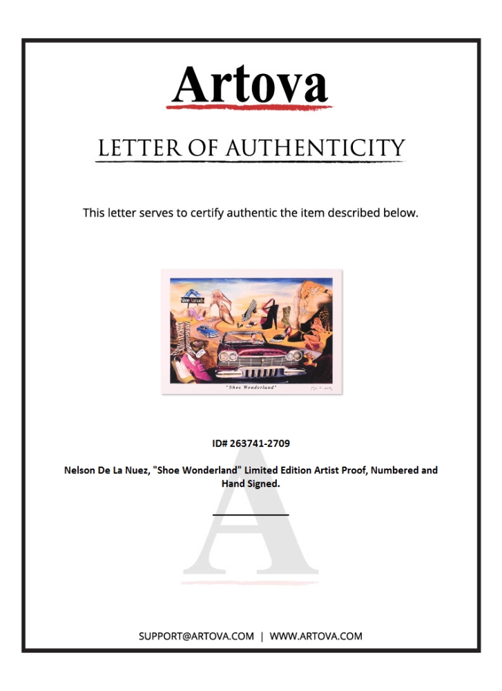 "Shoe Wonderland" LE 15x10 Artist Proof by Nelson De La Nuez (Artova) at PristineAuction.com "Shoe Wonderland" LE 15x10 Artist Proof by Nelson De La Nuez (Artova) at PristineAuction.com