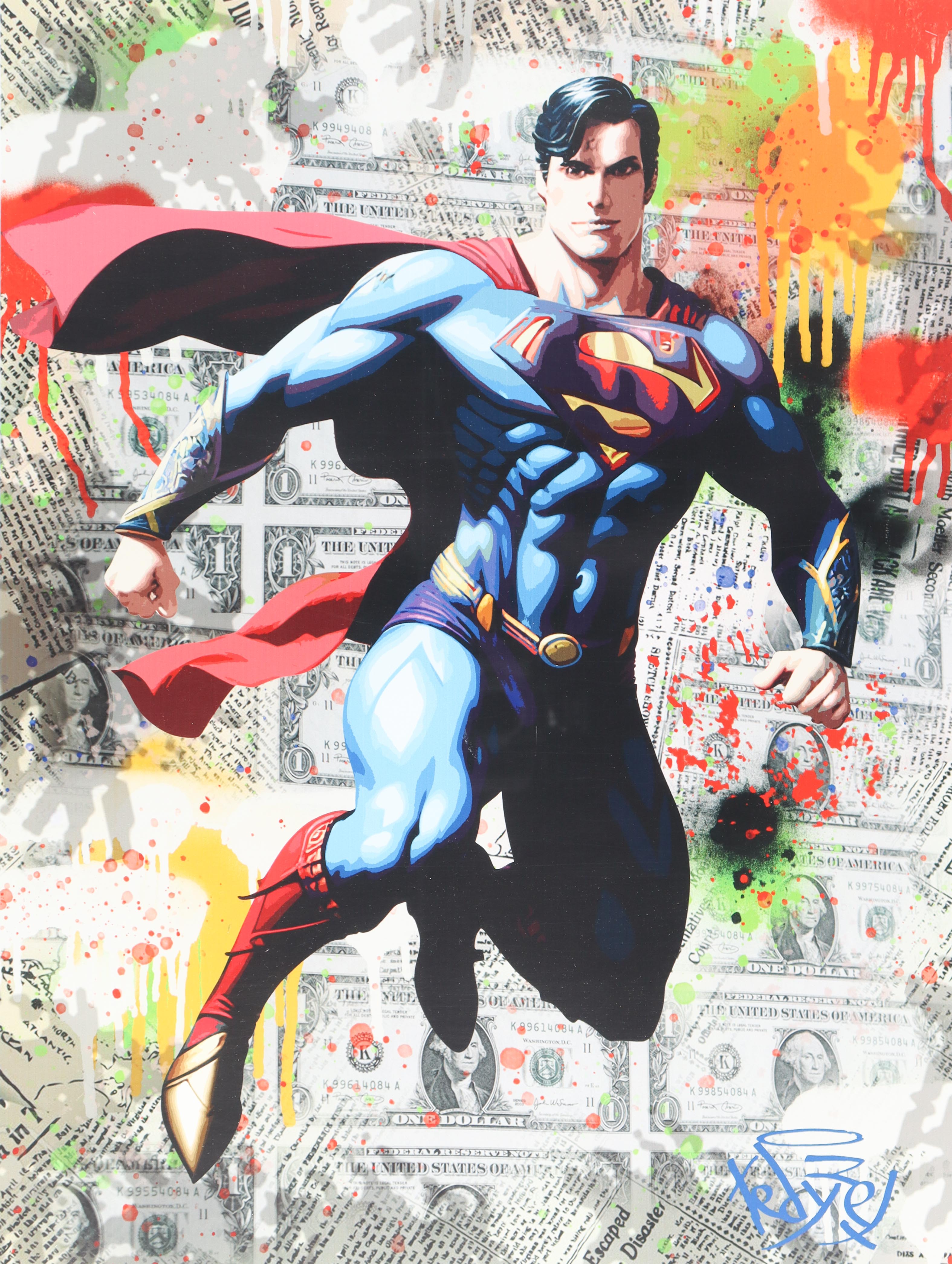 Tadas Zaicikas (TedyZet) 2023 "Graffiti Wall_Superman" 18x24 Original Art Print (Zaicikas) at PristineAuction.com Tadas Zaicikas (TedyZet) 2023 "Graffiti Wall_Superman" 18x24 Original Art Print (Zaicikas) at PristineAuction.com