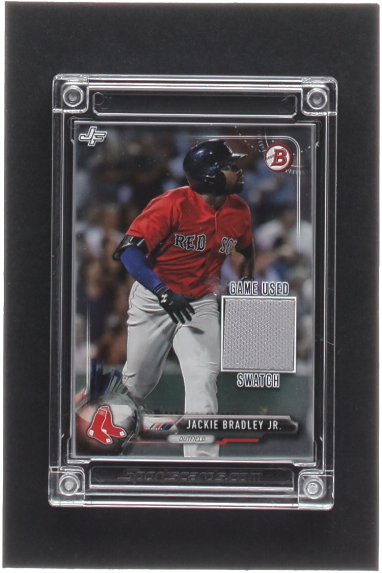 Jackie Bradley Jr. 2022 Sportscards.com Jersey Fusion Game-Used Swatch #JB615 at PristineAuction.com Jackie Bradley Jr. 2022 Sportscards.com Jersey Fusion Game-Used Swatch #JB615 at PristineAuction.com