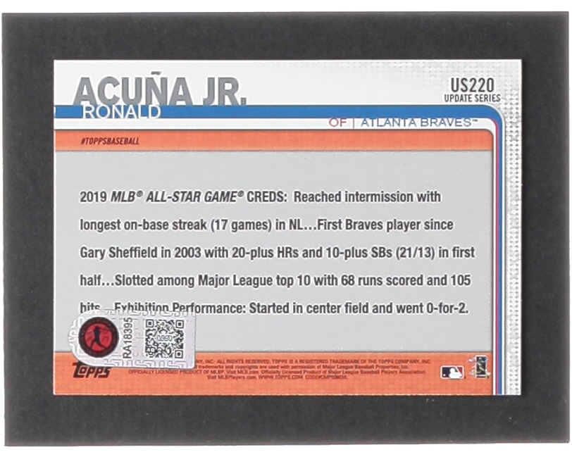 Ronald Acuna Jr. Signed 2019 Topps Update #US220 AS (Acuna) at PristineAuction.com Ronald Acuna Jr. Signed 2019 Topps Update #US220 AS (Acuna) at PristineAuction.com