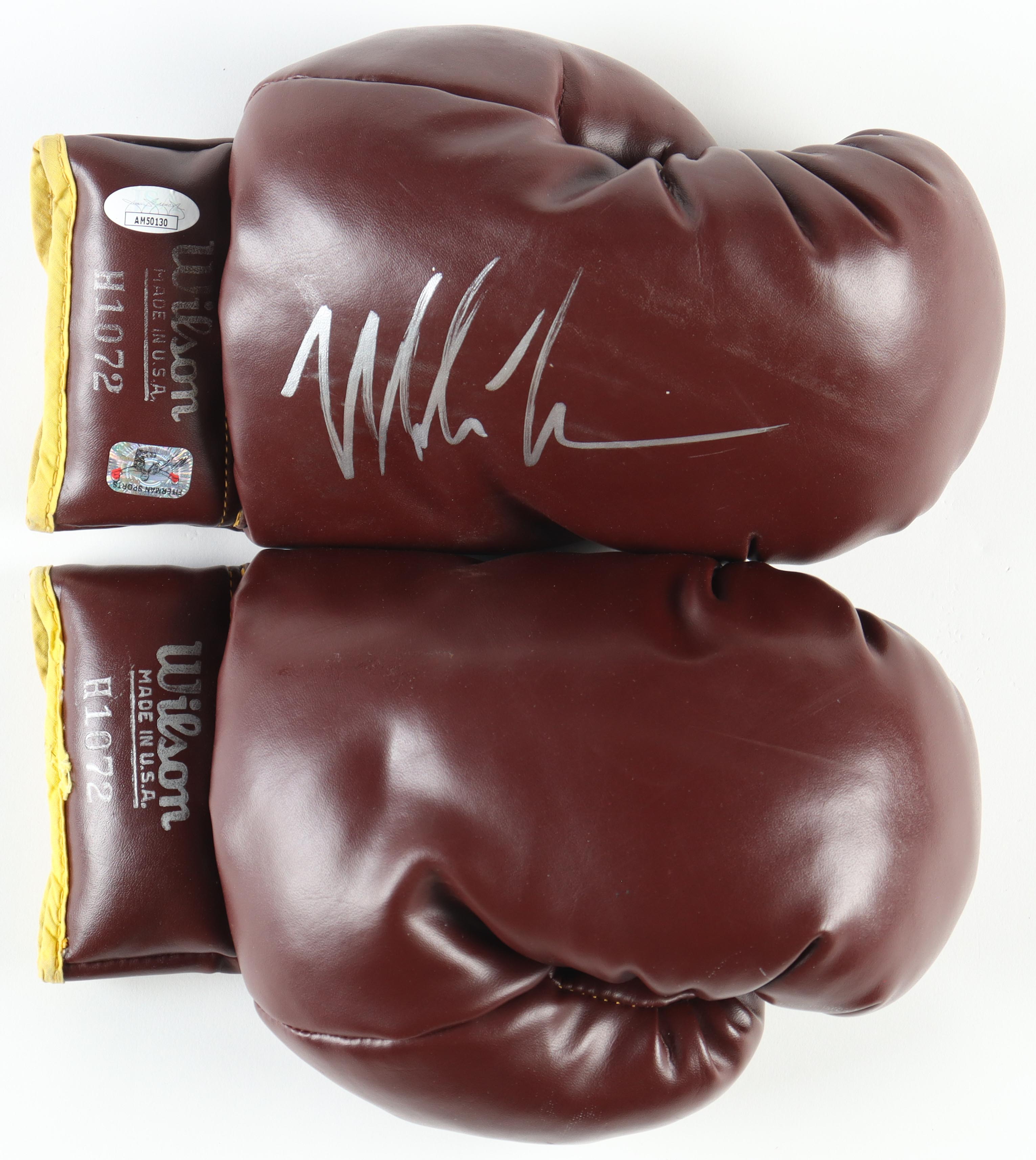 Mike Tyson Signed Vintage Boxing Gloves (Tyson & JSA) at PristineAuction.com Mike Tyson Signed Vintage Boxing Gloves (Tyson & JSA) at PristineAuction.com