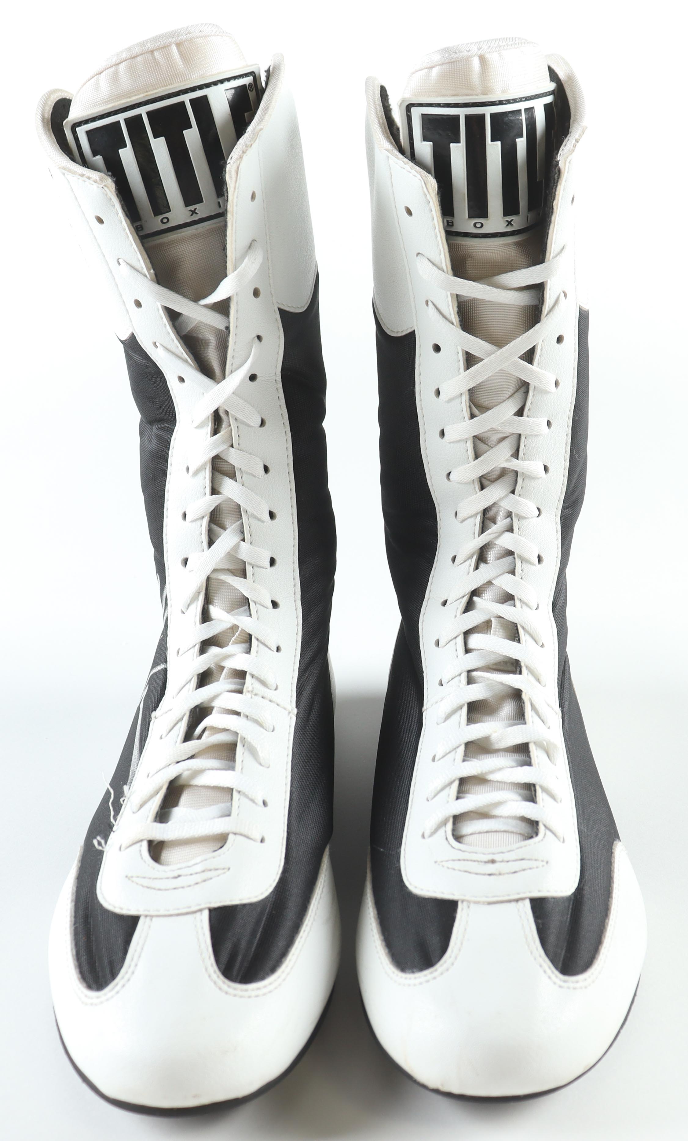 Mike Tyson Signed Title Pro Boxing Boots (JSA & Tyson) at PristineAuction.com Mike Tyson Signed Title Pro Boxing Boots (JSA & Tyson) at PristineAuction.com