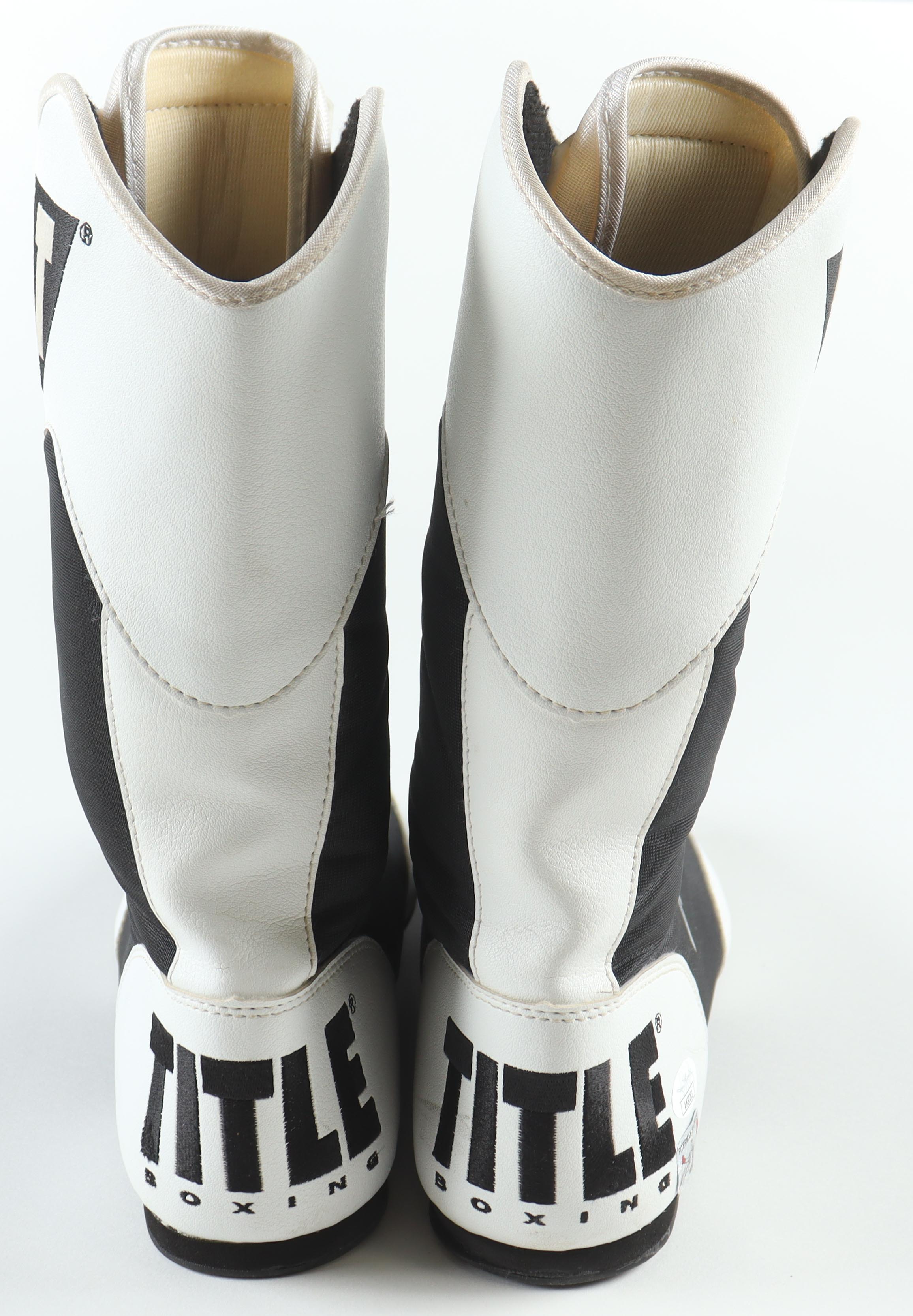 Mike Tyson Signed Title Pro Boxing Boots (JSA & Tyson) at PristineAuction.com Mike Tyson Signed Title Pro Boxing Boots (JSA & Tyson) at PristineAuction.com