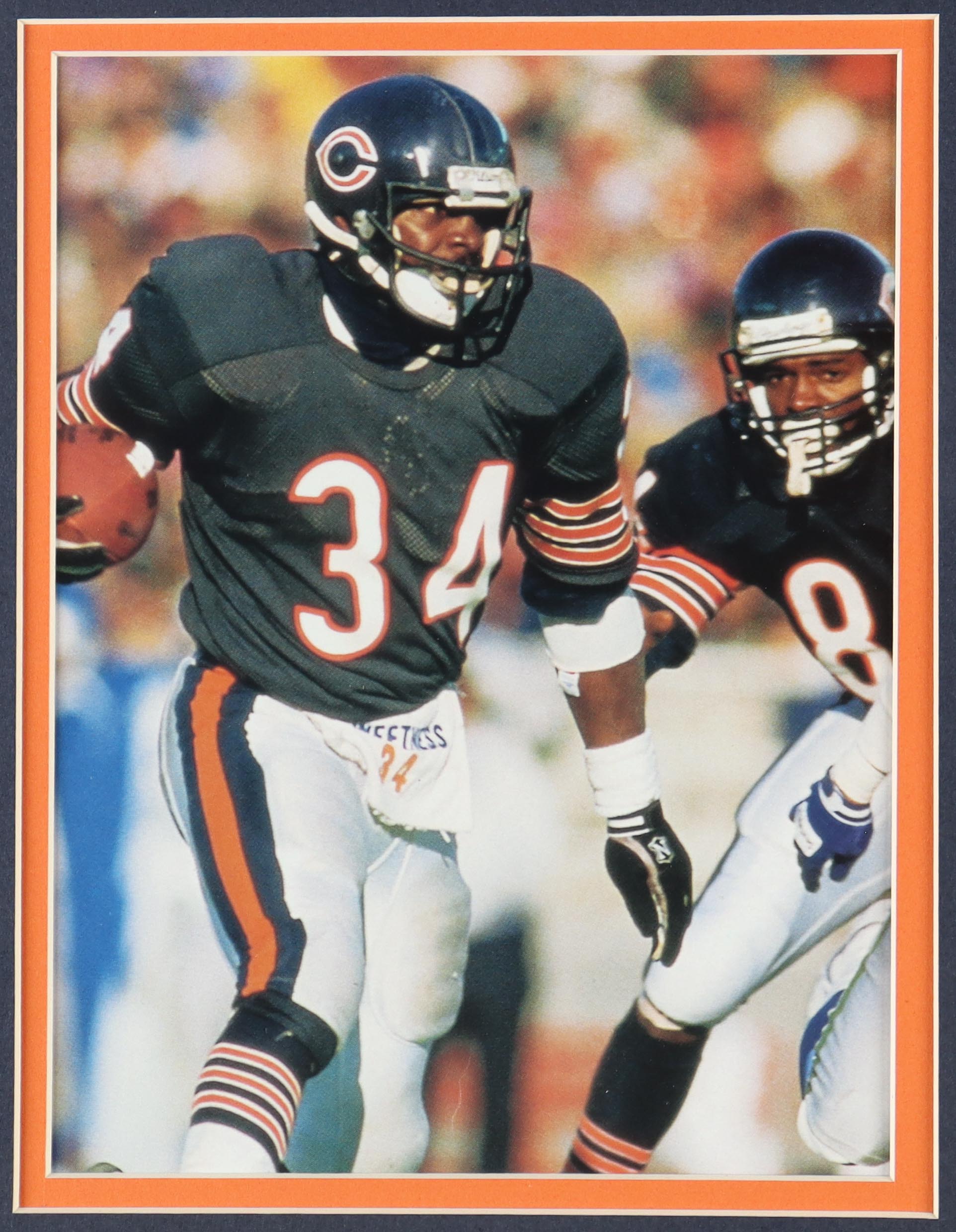 Walter Payton Signed Bears Custom Framed Cut Display with Jersey, Super Bowl XX Pin & Bears Helmet Pin (PSA) at PristineAuction.com Walter Payton Signed Bears Custom Framed Cut Display with Jersey, Super Bowl XX Pin & Bears Helmet Pin (PSA) at PristineAuction.com