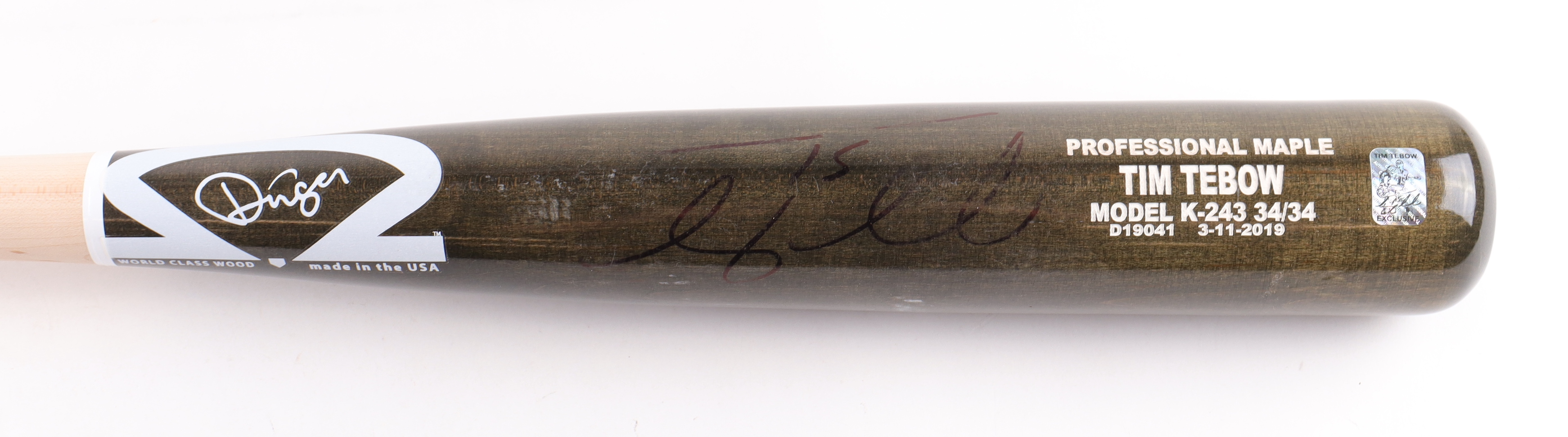 Tim Tebow Signed Dinger Player Model Baseball Bat (Tebow) at PristineAuction.com Tim Tebow Signed Dinger Player Model Baseball Bat (Tebow) at PristineAuction.com