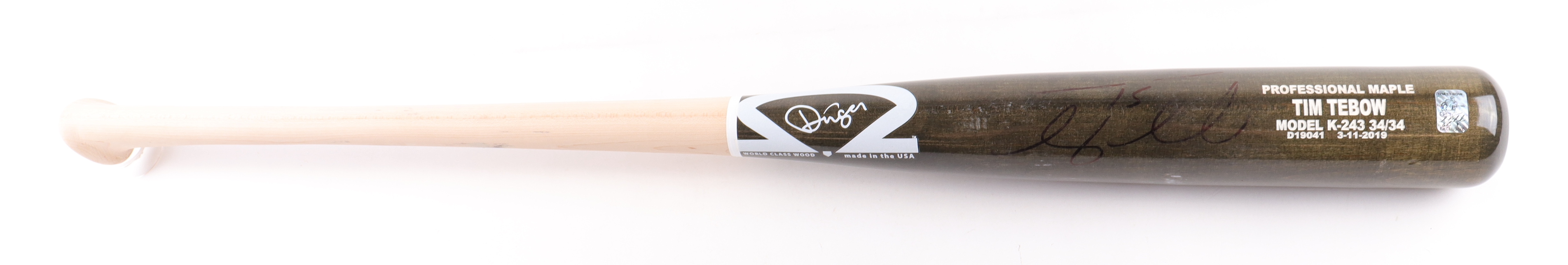 Tim Tebow Signed Dinger Player Model Baseball Bat (Tebow) at PristineAuction.com Tim Tebow Signed Dinger Player Model Baseball Bat (Tebow) at PristineAuction.com