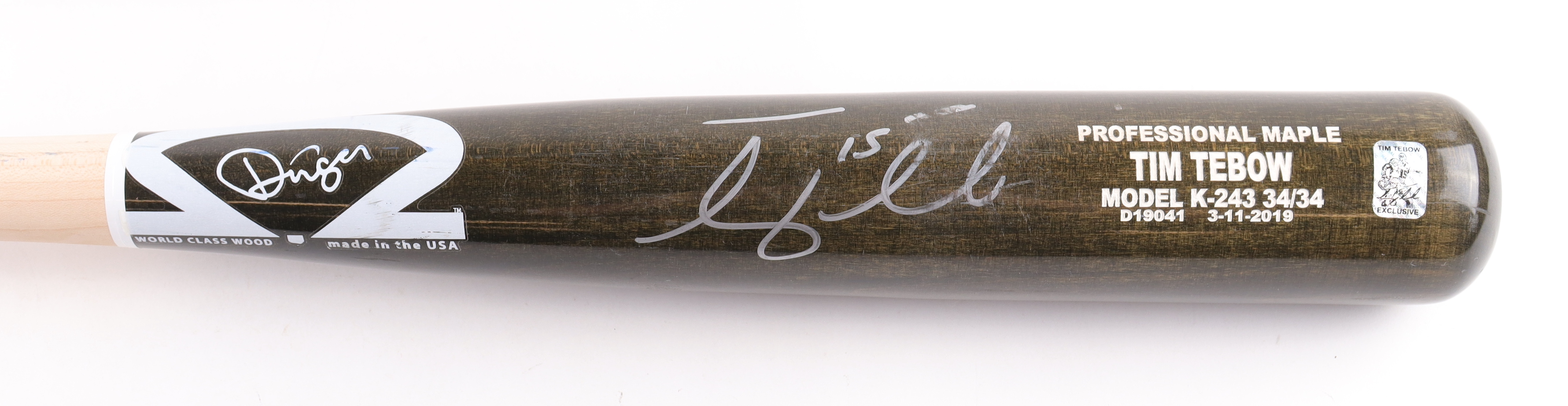 Tim Tebow Signed Dinger Player Model Baseball Bat (Tebow) at PristineAuction.com Tim Tebow Signed Dinger Player Model Baseball Bat (Tebow) at PristineAuction.com