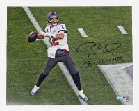 Tom Brady Signed Buccaneers 16x20 Photo Inscribed "SB LV CHAMPS" (Fanatics) at PristineAuction.com