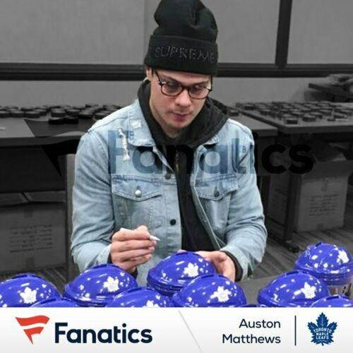 Auston Matthews Signed Maple Leafs Mini Helmet (Fanatics) at PristineAuction.com Auston Matthews Signed Maple Leafs Mini Helmet (Fanatics) at PristineAuction.com