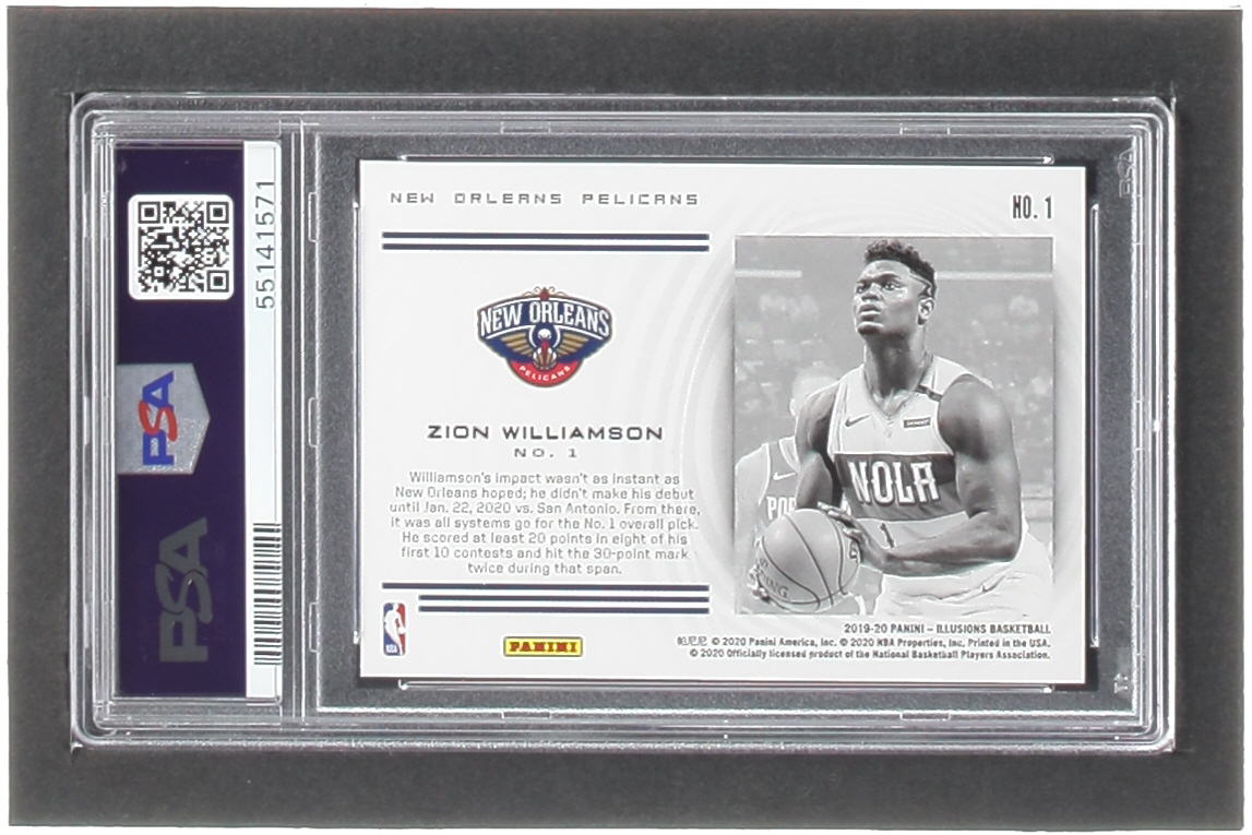 Zion Williamson 2019-20 Panini Illusions Instant Impact #1 RC (PSA 10) at PristineAuction.com Zion Williamson 2019-20 Panini Illusions Instant Impact #1 RC (PSA 10) at PristineAuction.com