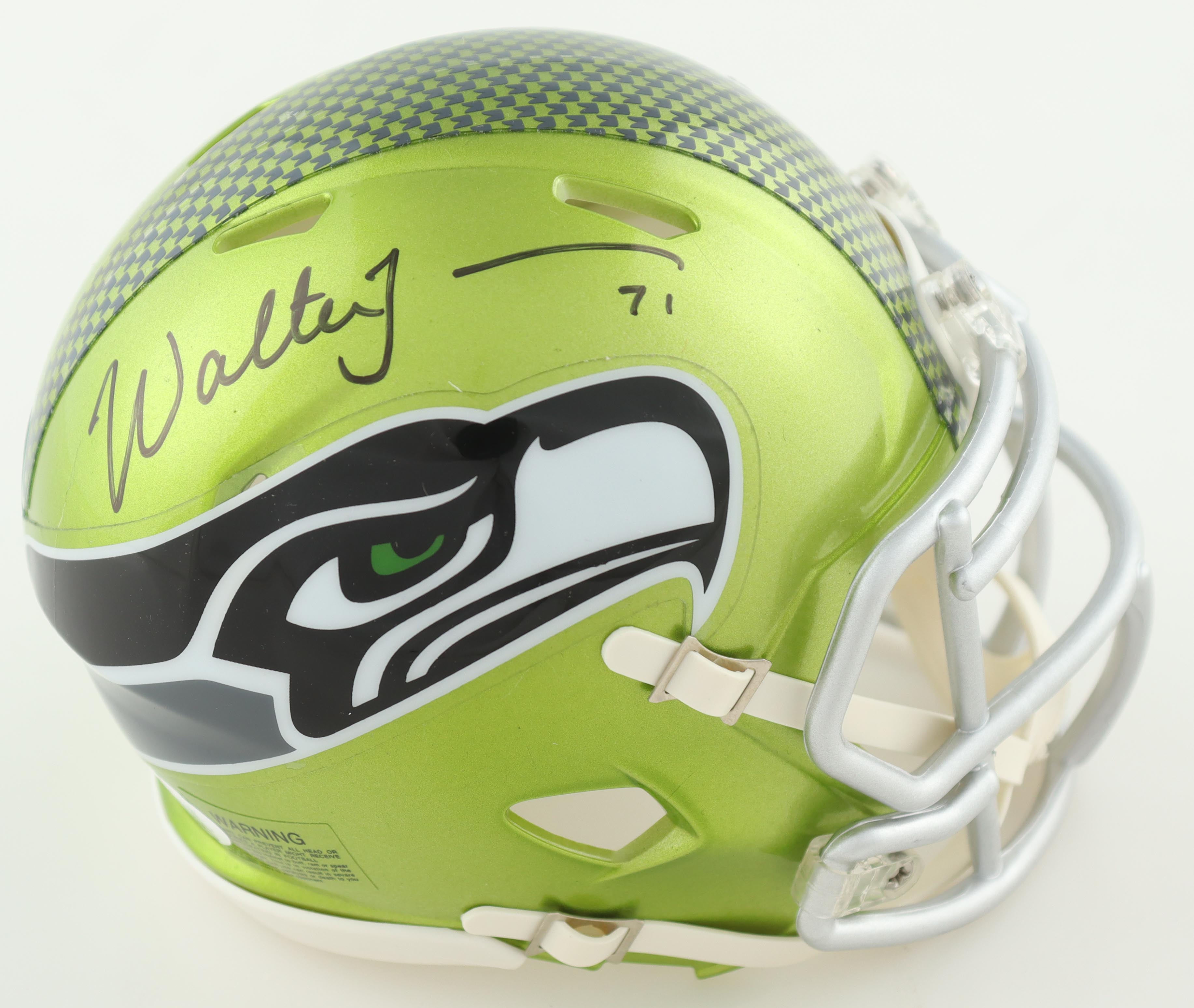 Walter Jones Signed Seahawks Flash Alternate Speed Mini Helmet (JSA) at PristineAuction.com Walter Jones Signed Seahawks Flash Alternate Speed Mini Helmet (JSA) at PristineAuction.com