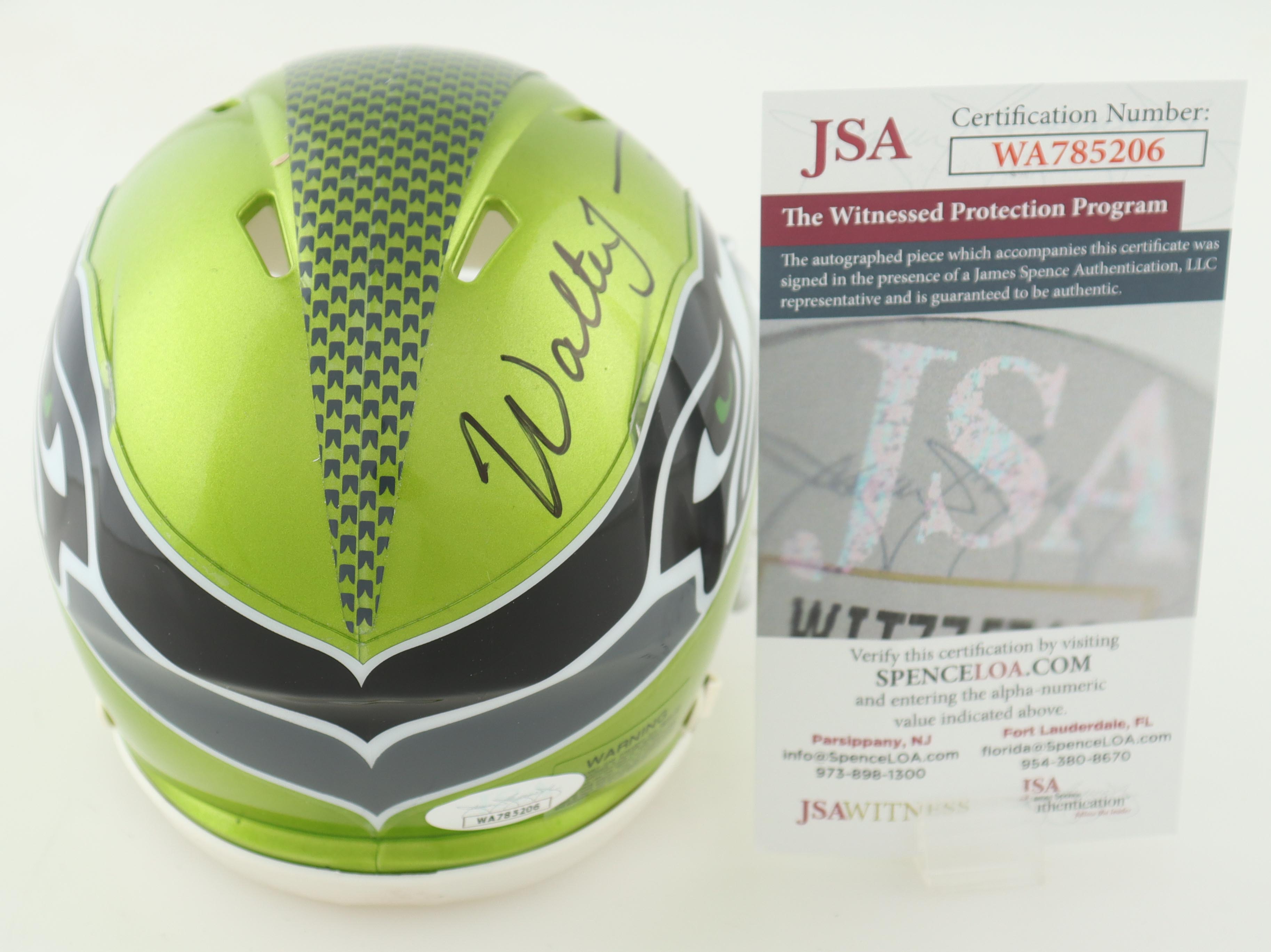Walter Jones Signed Seahawks Flash Alternate Speed Mini Helmet (JSA) at PristineAuction.com Walter Jones Signed Seahawks Flash Alternate Speed Mini Helmet (JSA) at PristineAuction.com