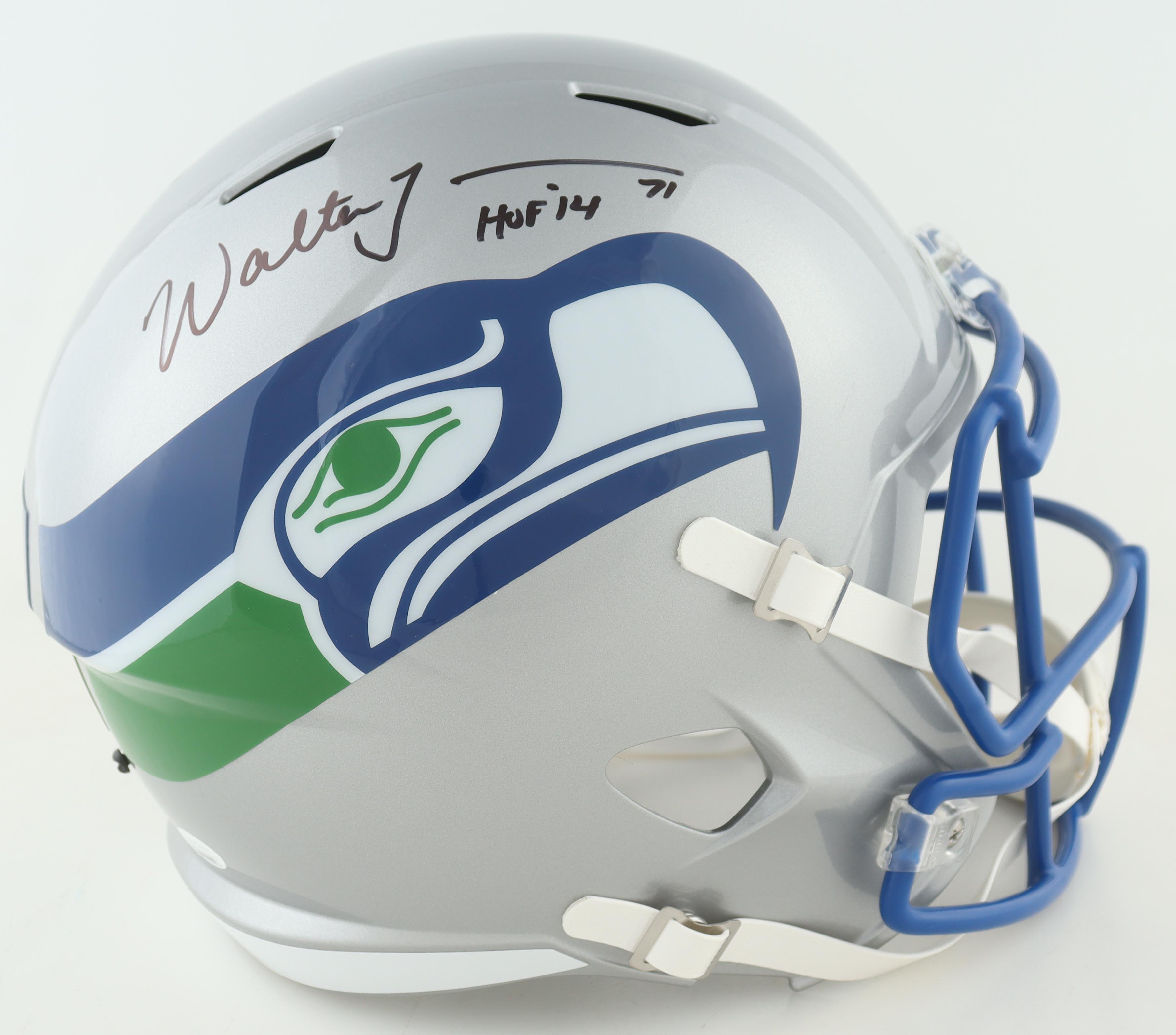 Walter Jones Signed Seahawks Full-Size Speed Helmet Inscribed "HOF '14" (JSA) at PristineAuction.com Walter Jones Signed Seahawks Full-Size Speed Helmet Inscribed "HOF '14" (JSA) at PristineAuction.com