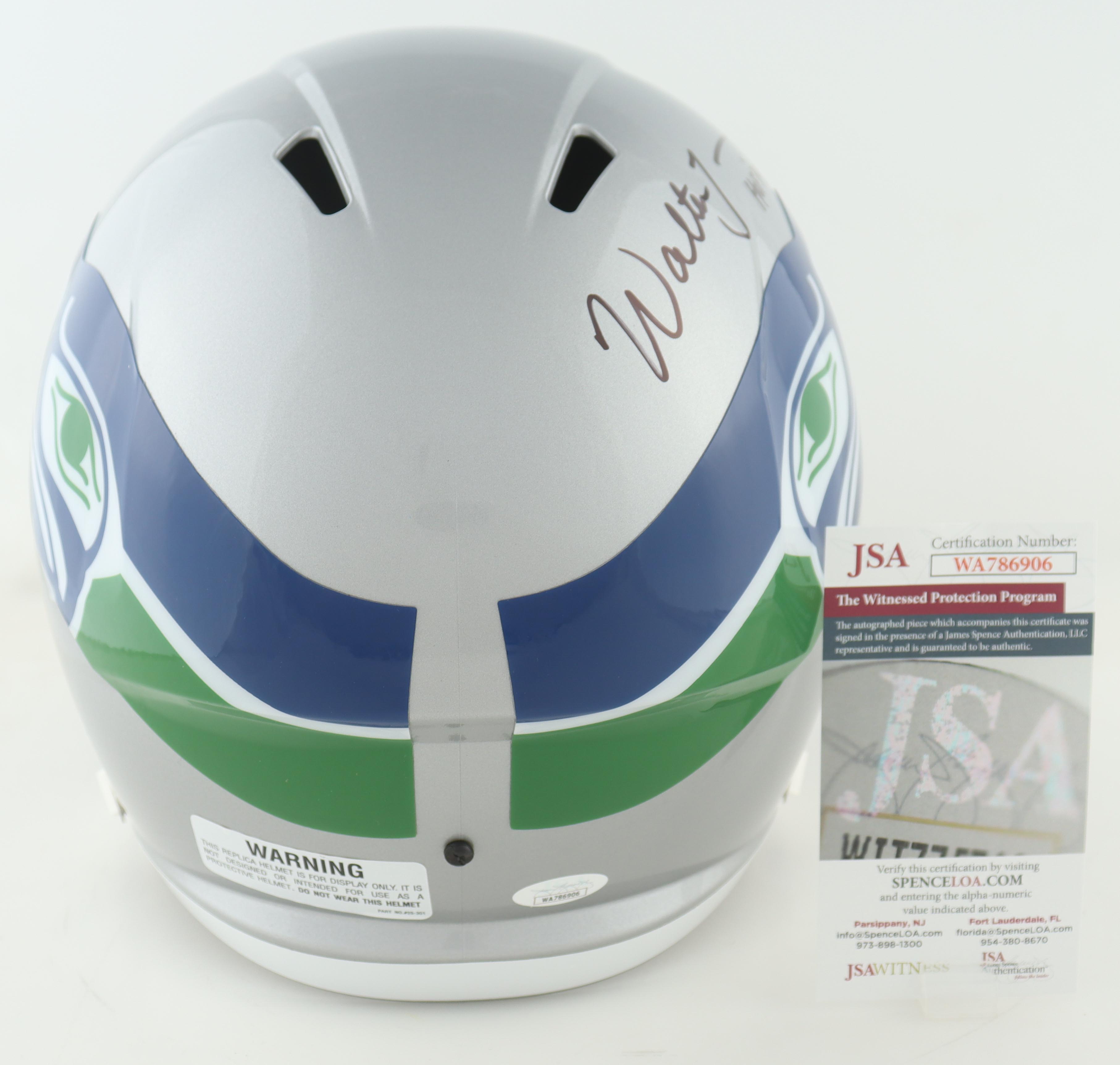 Walter Jones Signed Seahawks Full-Size Speed Helmet Inscribed "HOF '14" (JSA) at PristineAuction.com Walter Jones Signed Seahawks Full-Size Speed Helmet Inscribed "HOF '14" (JSA) at PristineAuction.com
