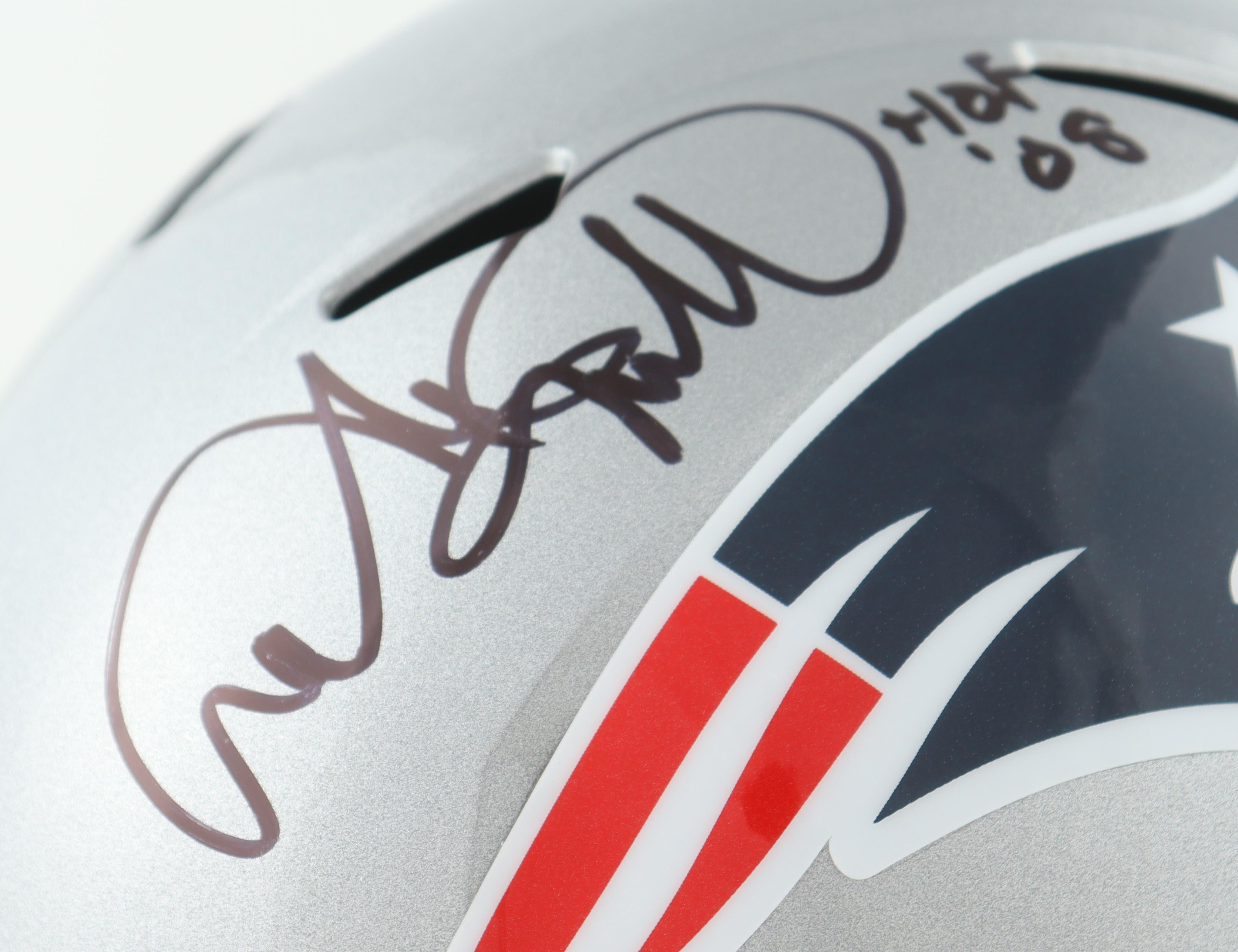 Andre Tippett Signed Patriots Full-Size Speed Helmet Inscribed "HOF '08" (JSA) at PristineAuction.com Andre Tippett Signed Patriots Full-Size Speed Helmet Inscribed "HOF '08" (JSA) at PristineAuction.com