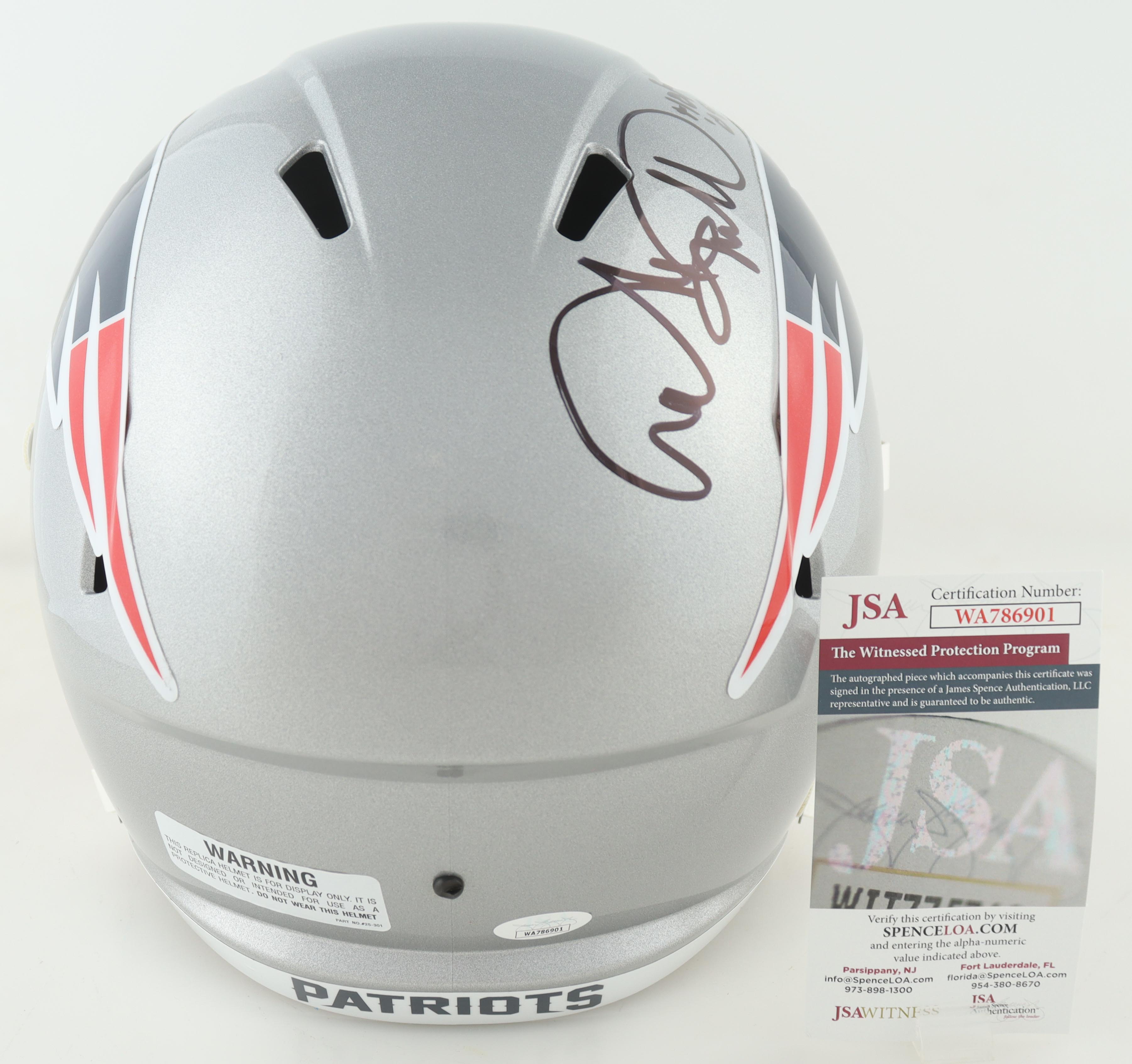 Andre Tippett Signed Patriots Full-Size Speed Helmet Inscribed "HOF '08" (JSA) at PristineAuction.com Andre Tippett Signed Patriots Full-Size Speed Helmet Inscribed "HOF '08" (JSA) at PristineAuction.com