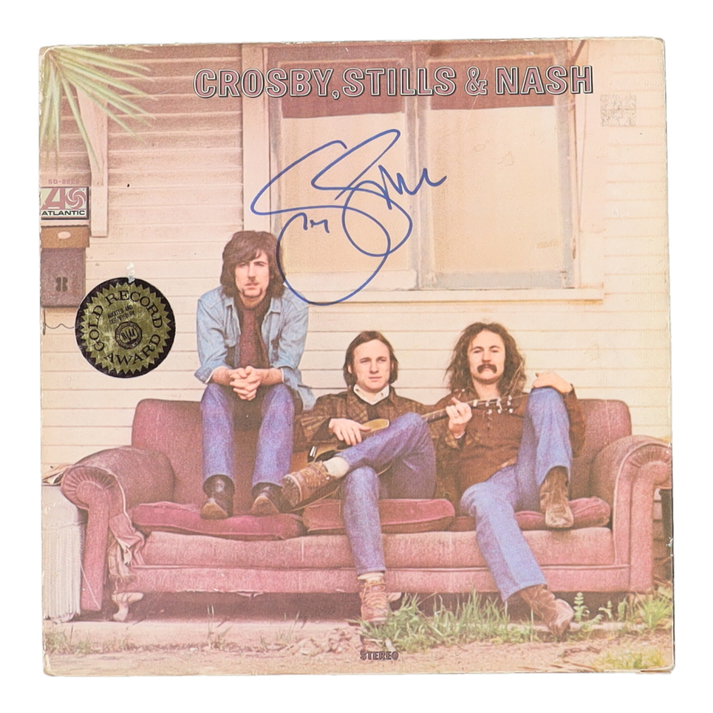 Stephen Stills Signed "Crosby, Stills & Nash" Vinyl Record Album Cover
